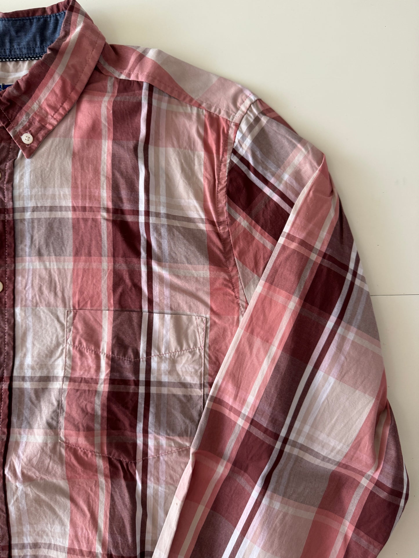 Camisa de cuadros rosa, Talla L, Hombre, Weekend