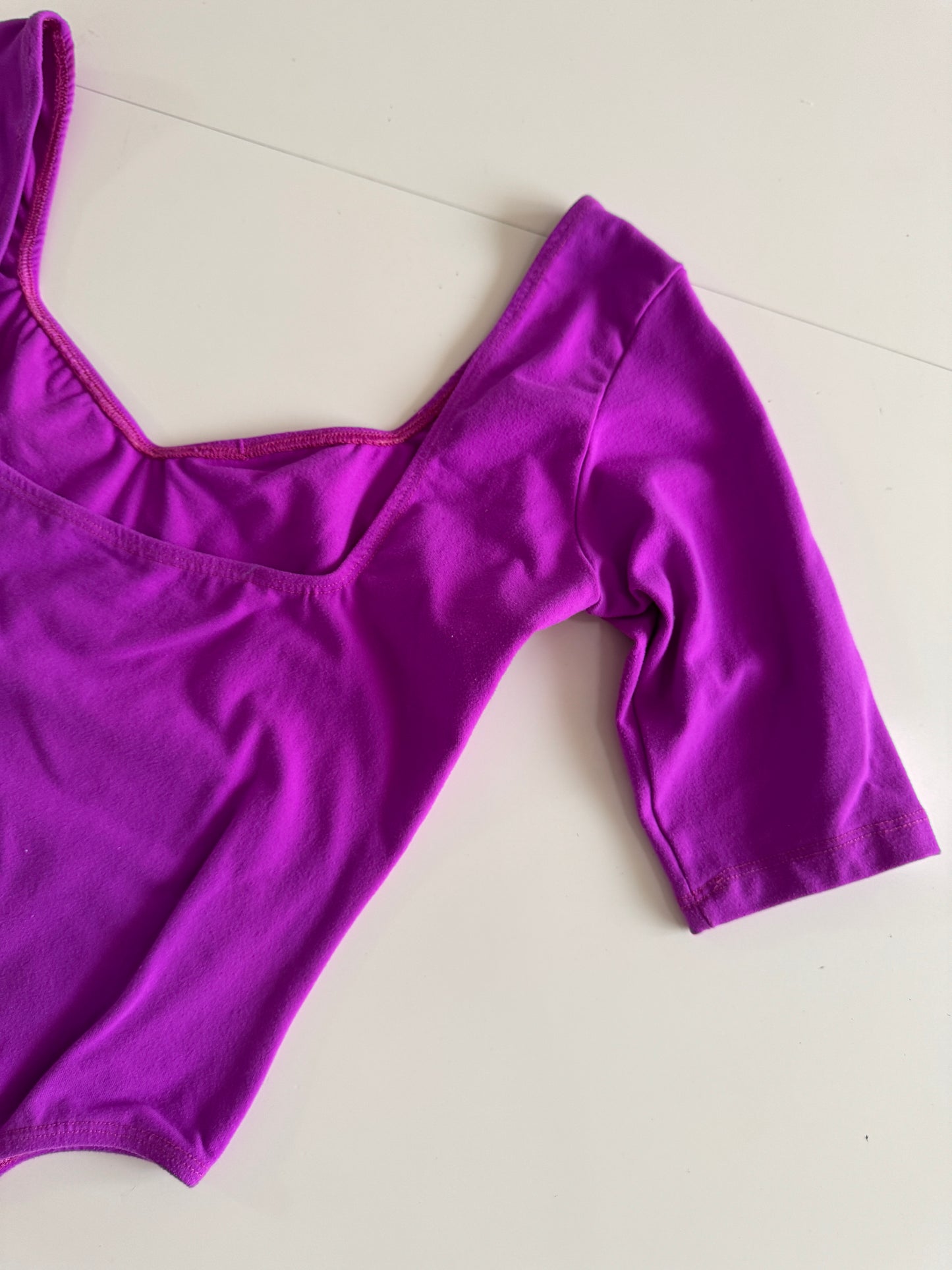 Leotardo morado, pierna alta, Talla S, Mujer