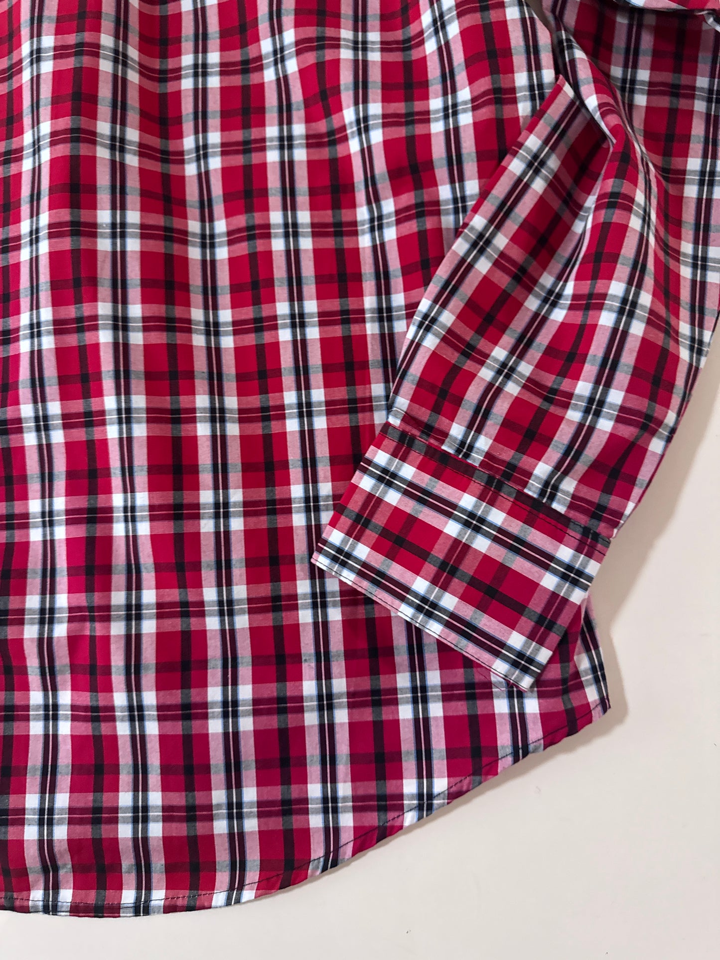 Camisa vaquera cuadros rojos, Talla 42,L, Hombre, Kracto
