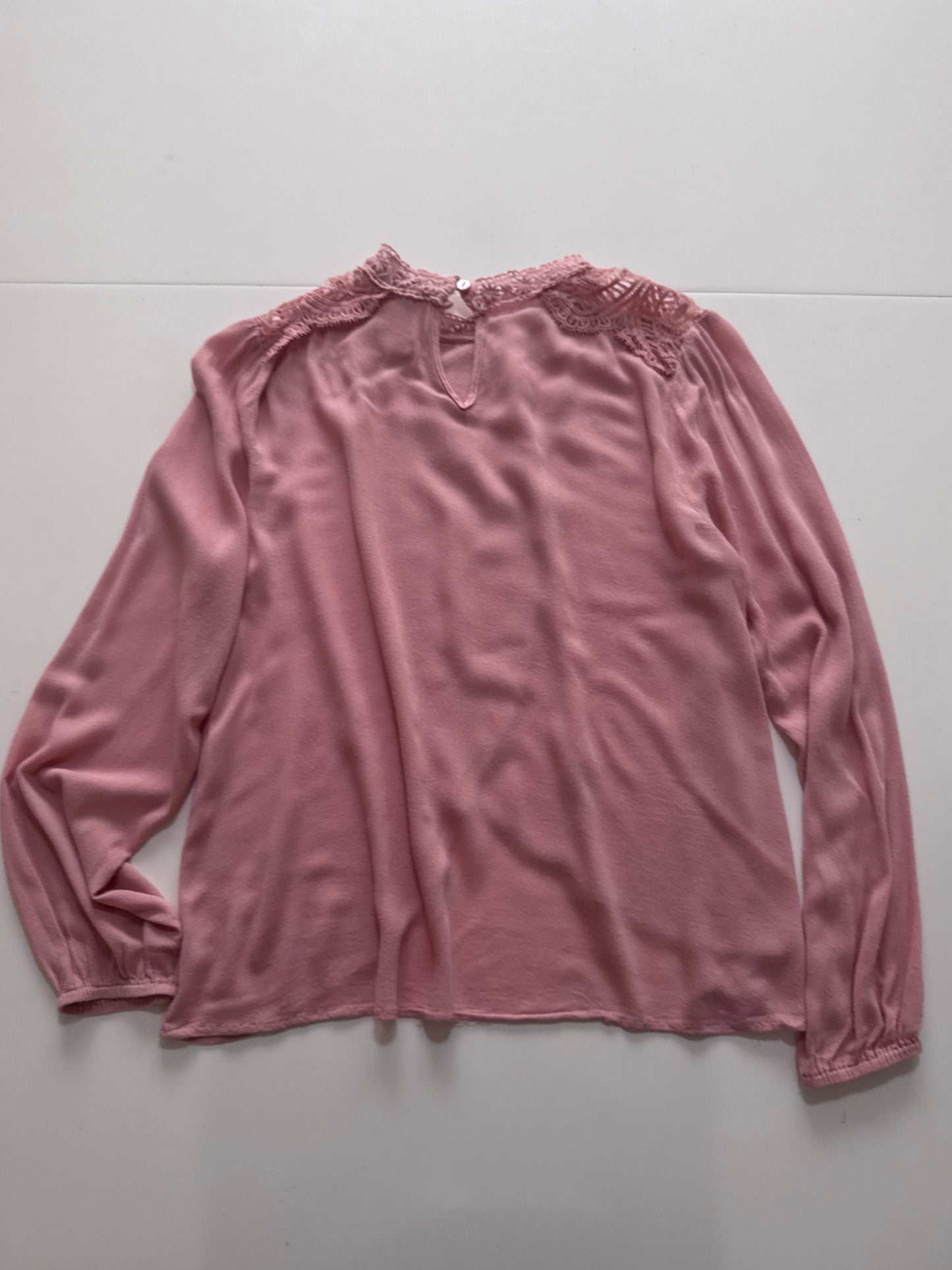Blusa de manga larga rosa, Talla S, Mujer, Flying Tomato