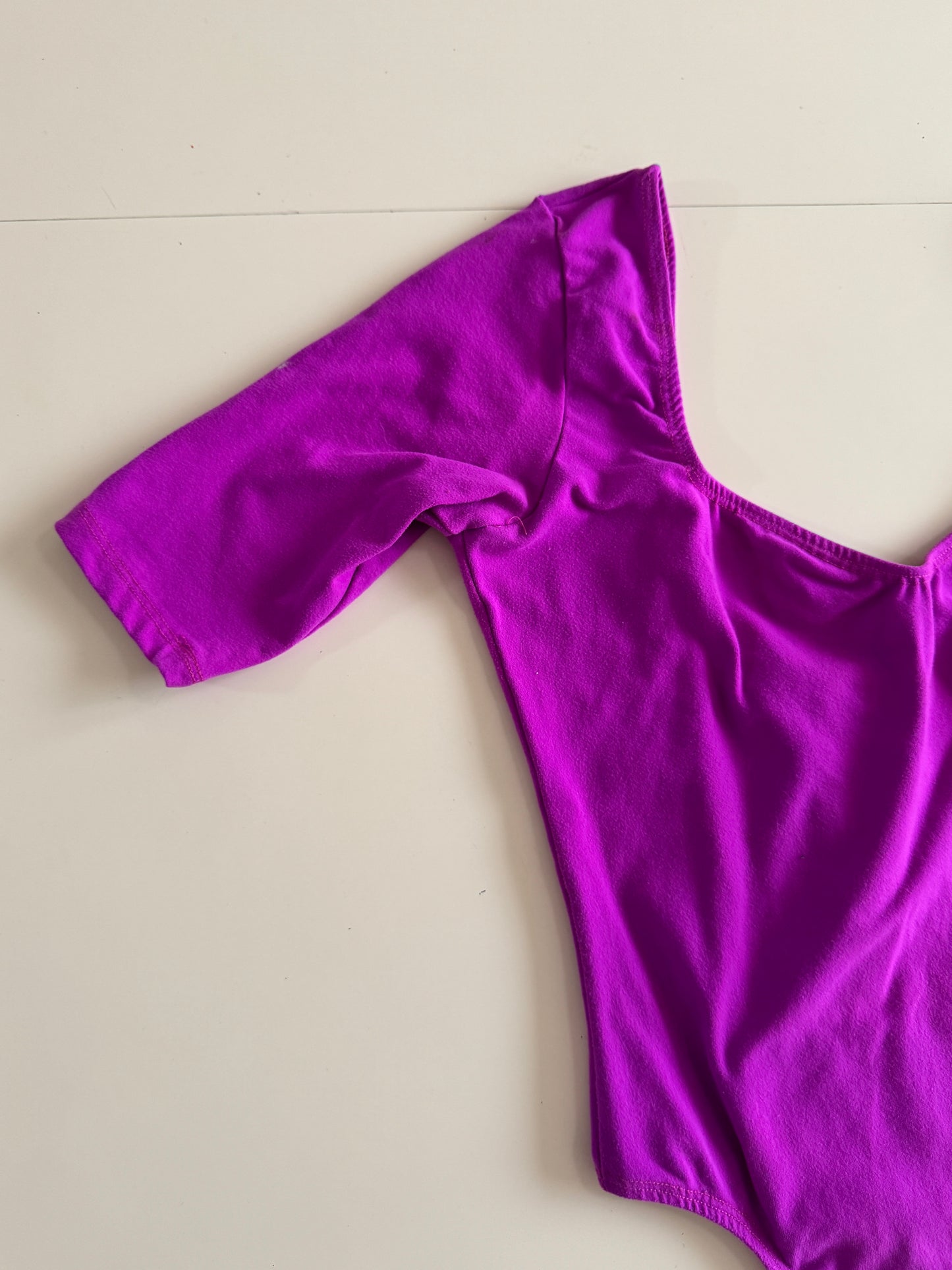 Leotardo morado, pierna alta, Talla S, Mujer