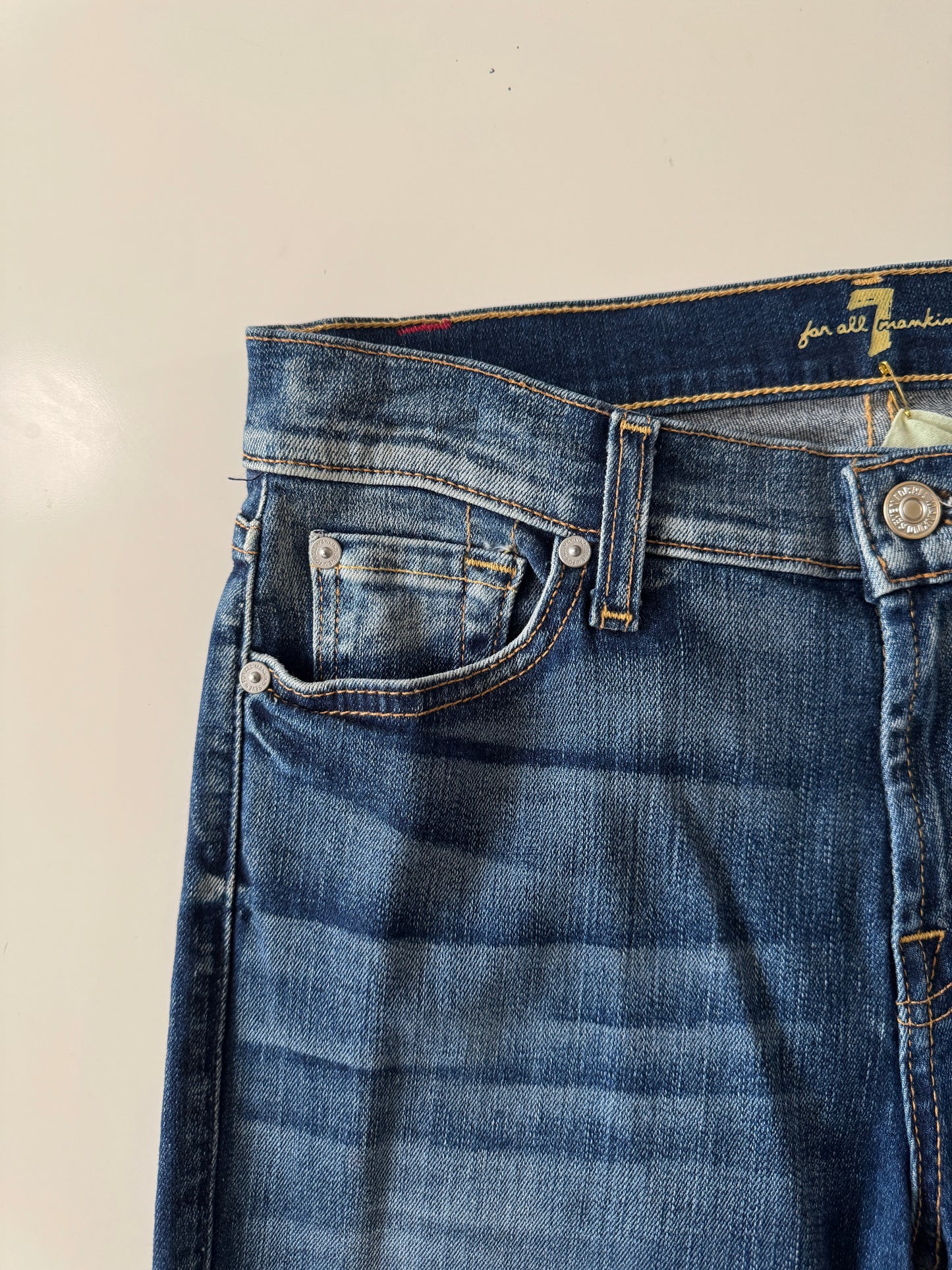 Skinny jeans azules, The ankle, Talla 27, Mujer, Seven for all mankind