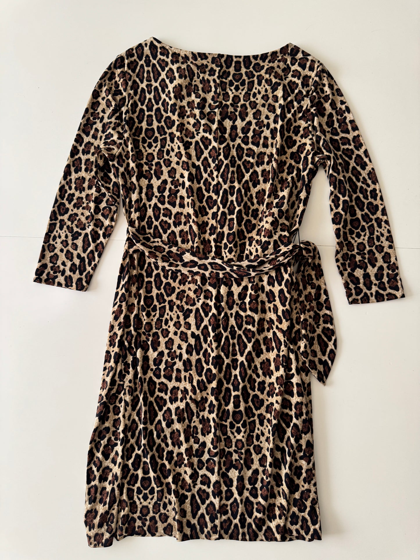 Vestido animal print cafe, Talla S/M Petite, Mujer, Peter Nygard