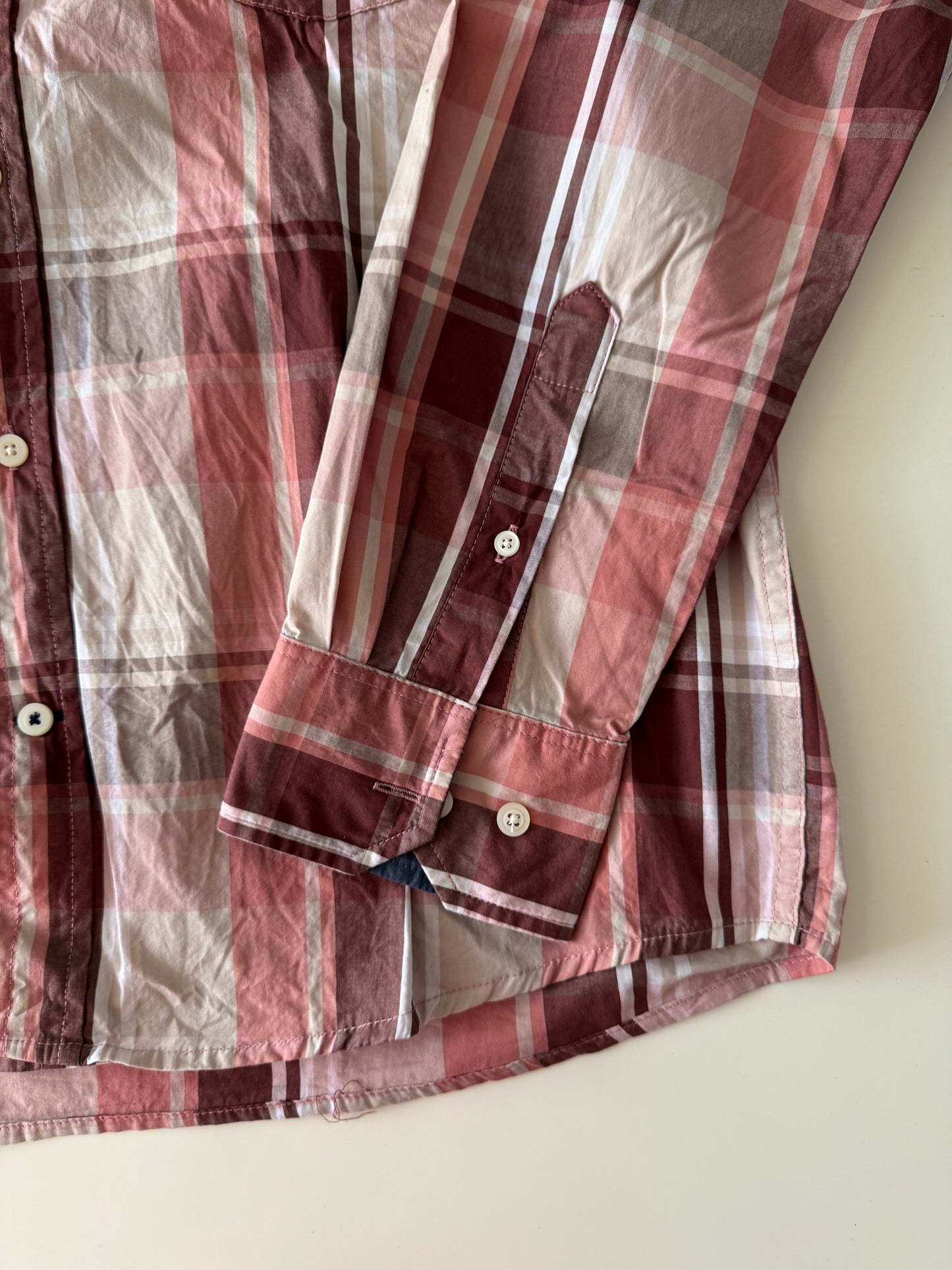 Camisa de cuadros rosa, Talla L, Hombre, Weekend
