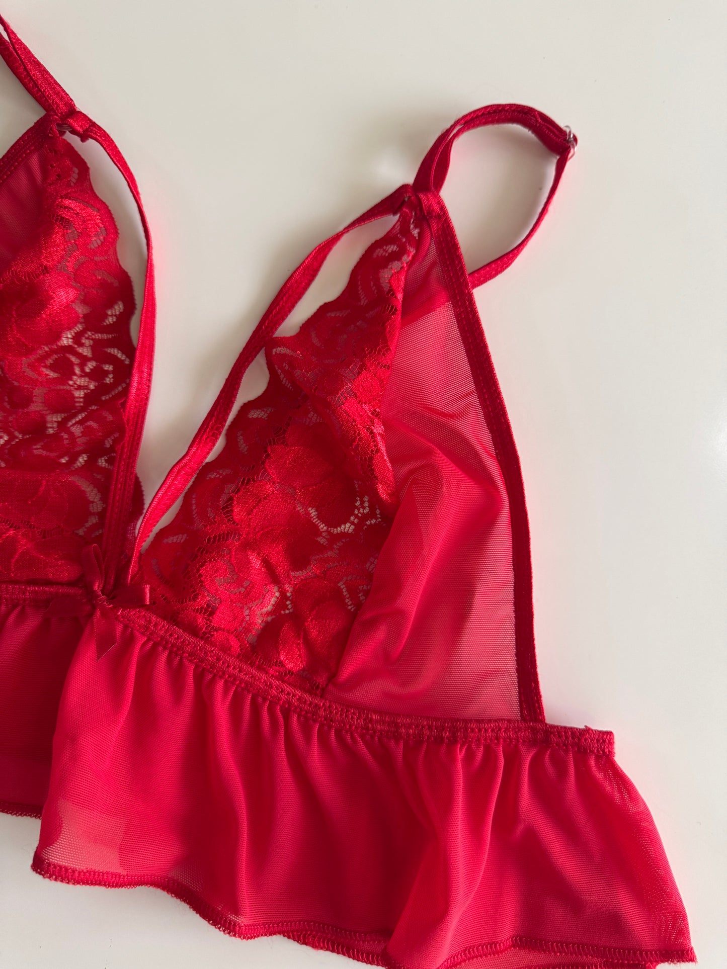 Top lencero rojo, Talla S/M, Mujer