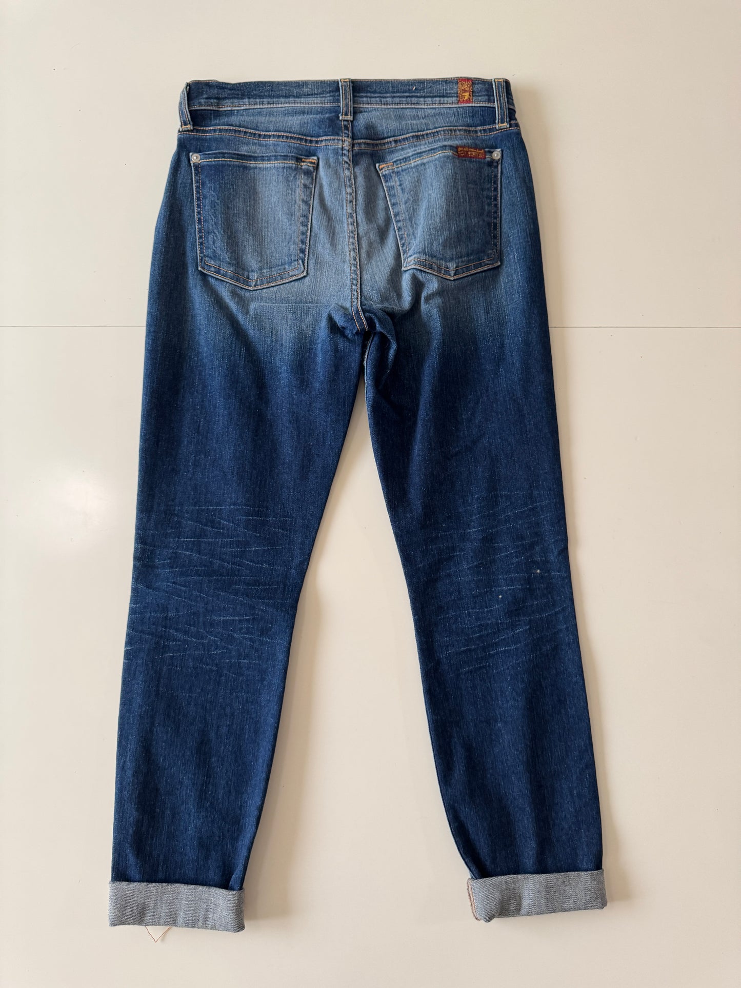 Skinny jeans azules, The ankle, Talla 27, Mujer, Seven for all mankind