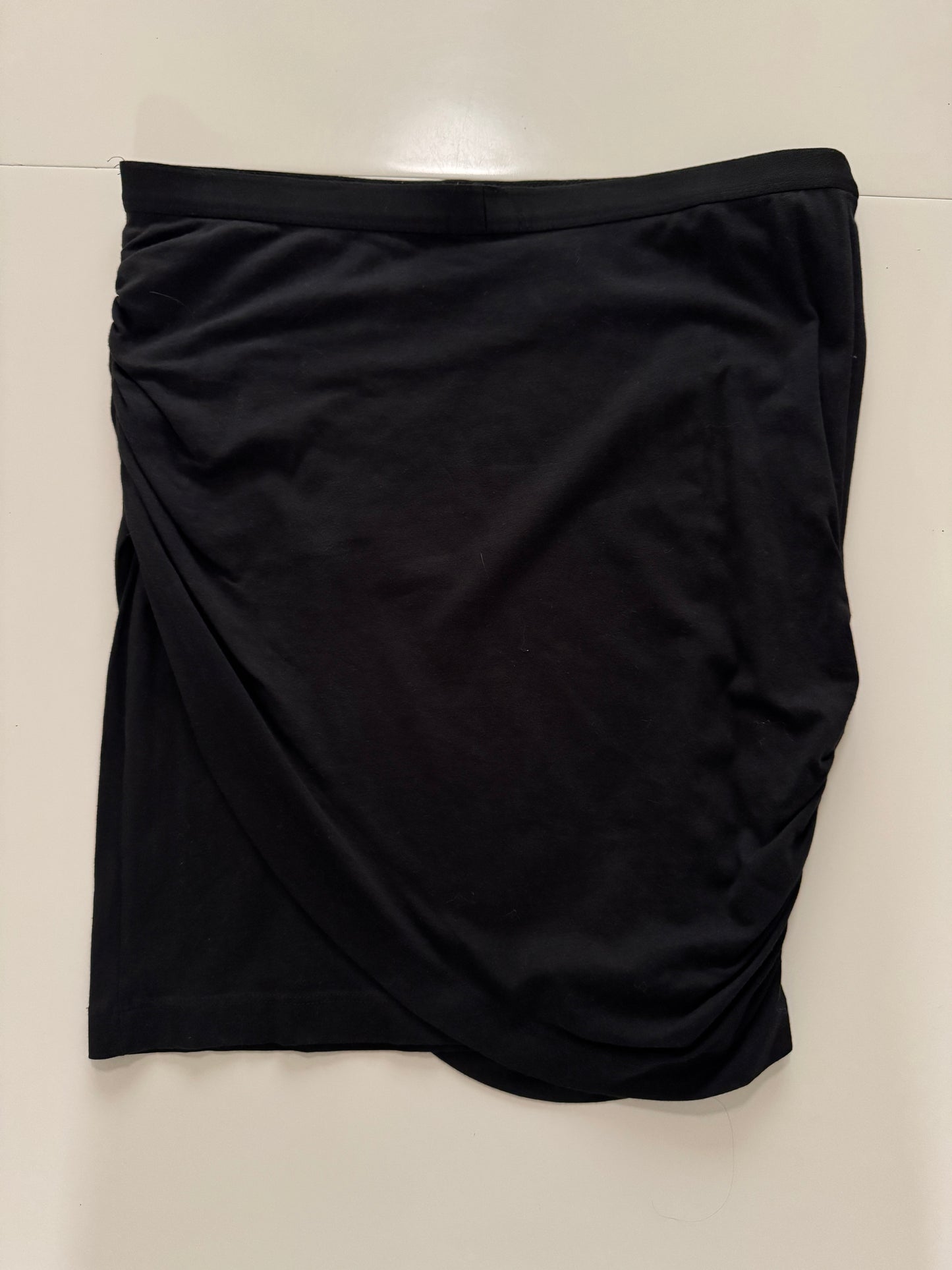 Falda drapeada negra, Talla M, Mujer, Theory