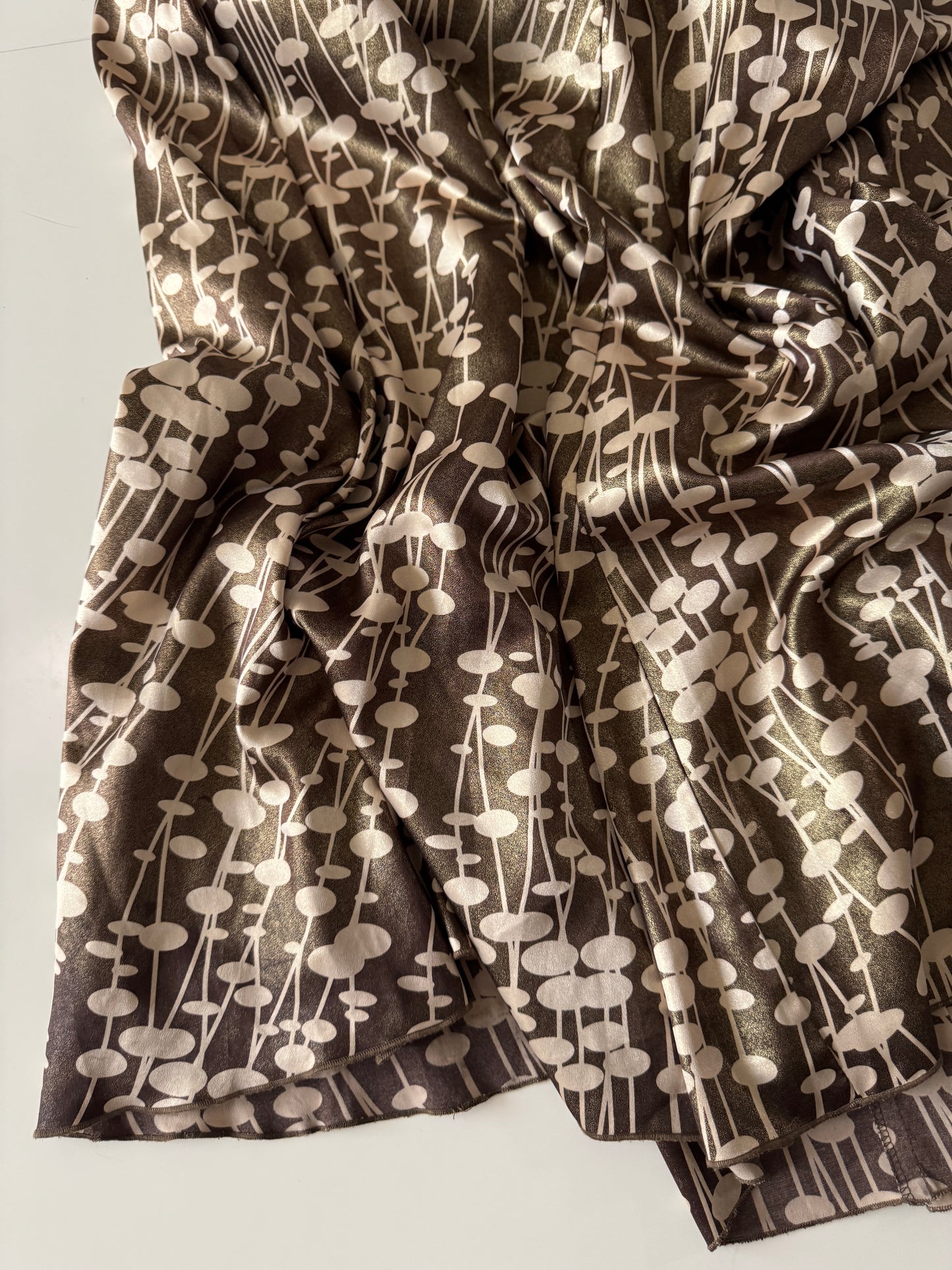 Vestido de fiesta estampado color bronce, Talla 4, S, Mujer, Barbara's
