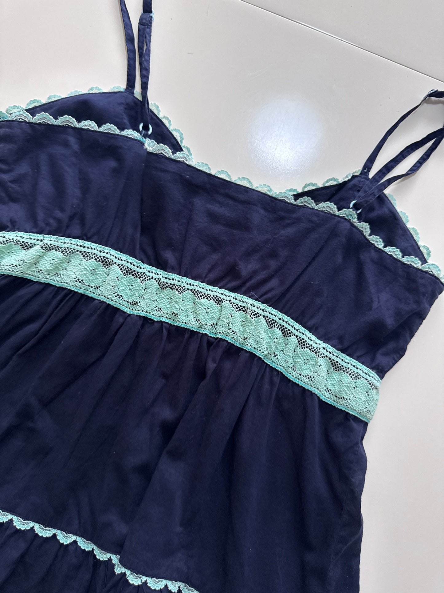 Top azul, Talla S, Mujer, Feather Bone
