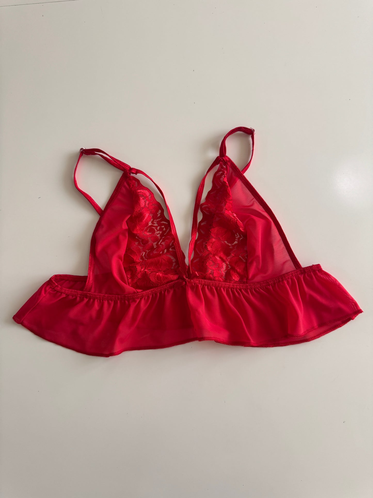 Top lencero rojo, Talla S/M, Mujer