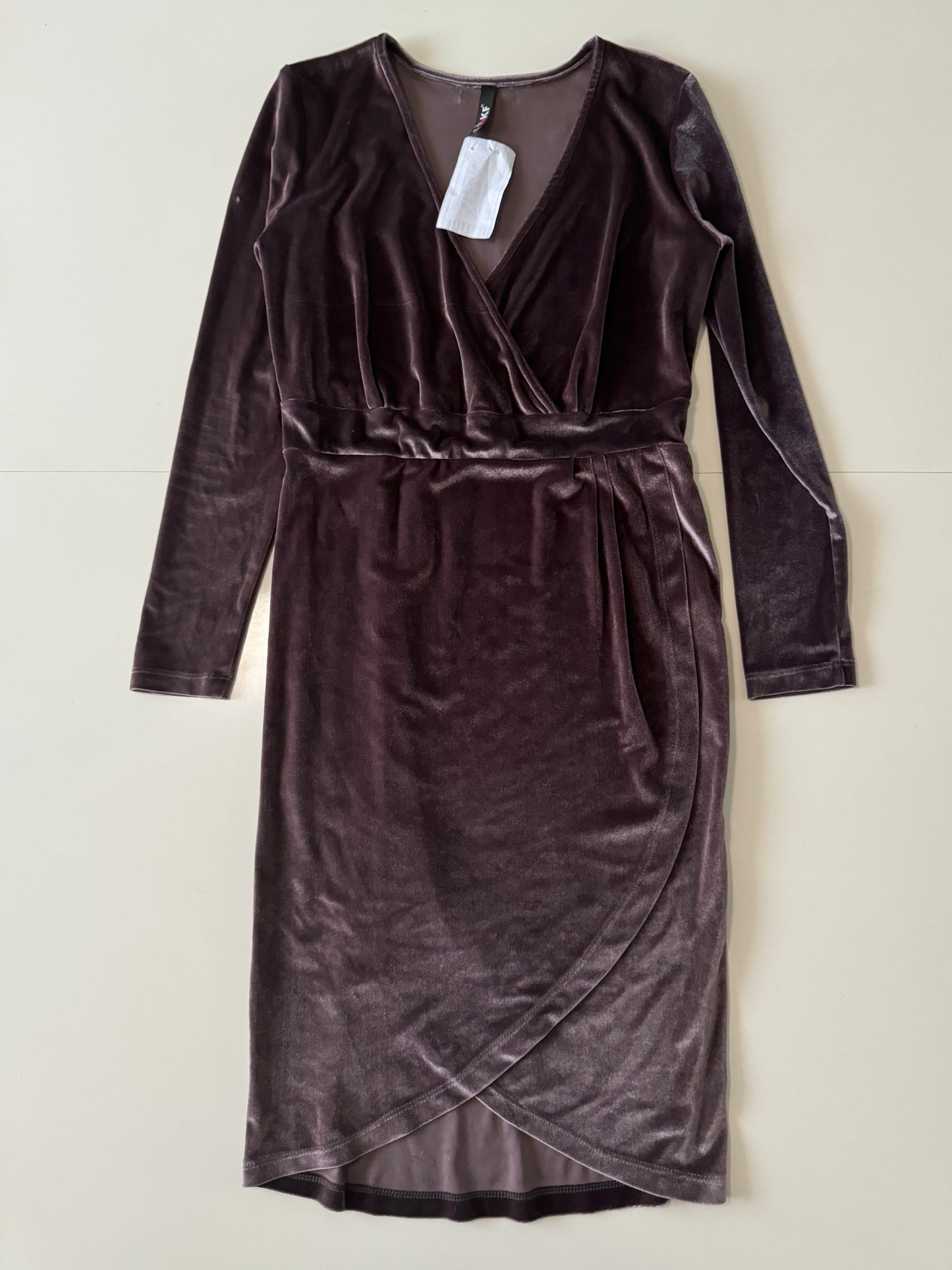 Vestido de terciopelo lila, Talla S, Mujer