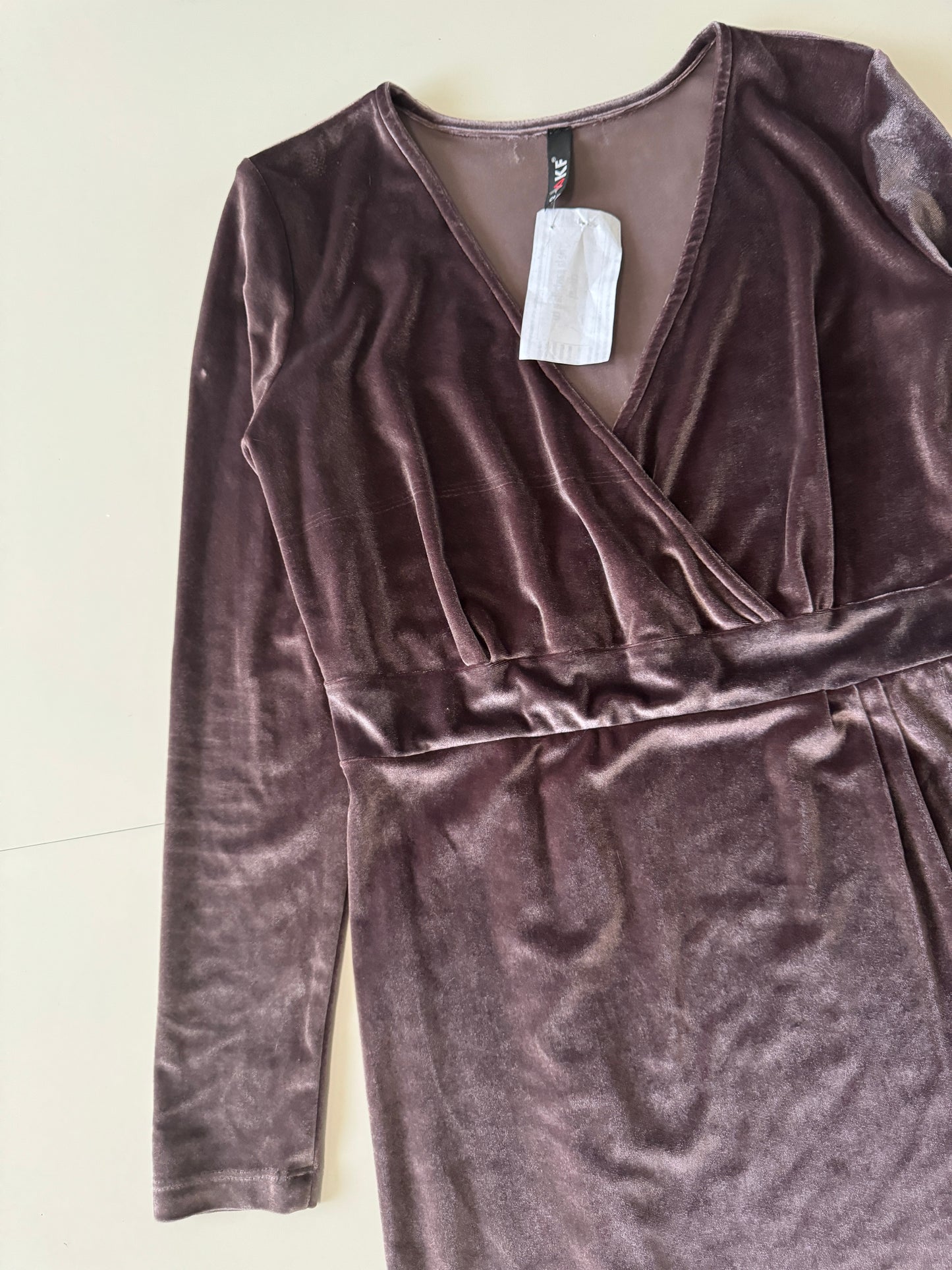 Vestido de terciopelo lila, Talla S, Mujer