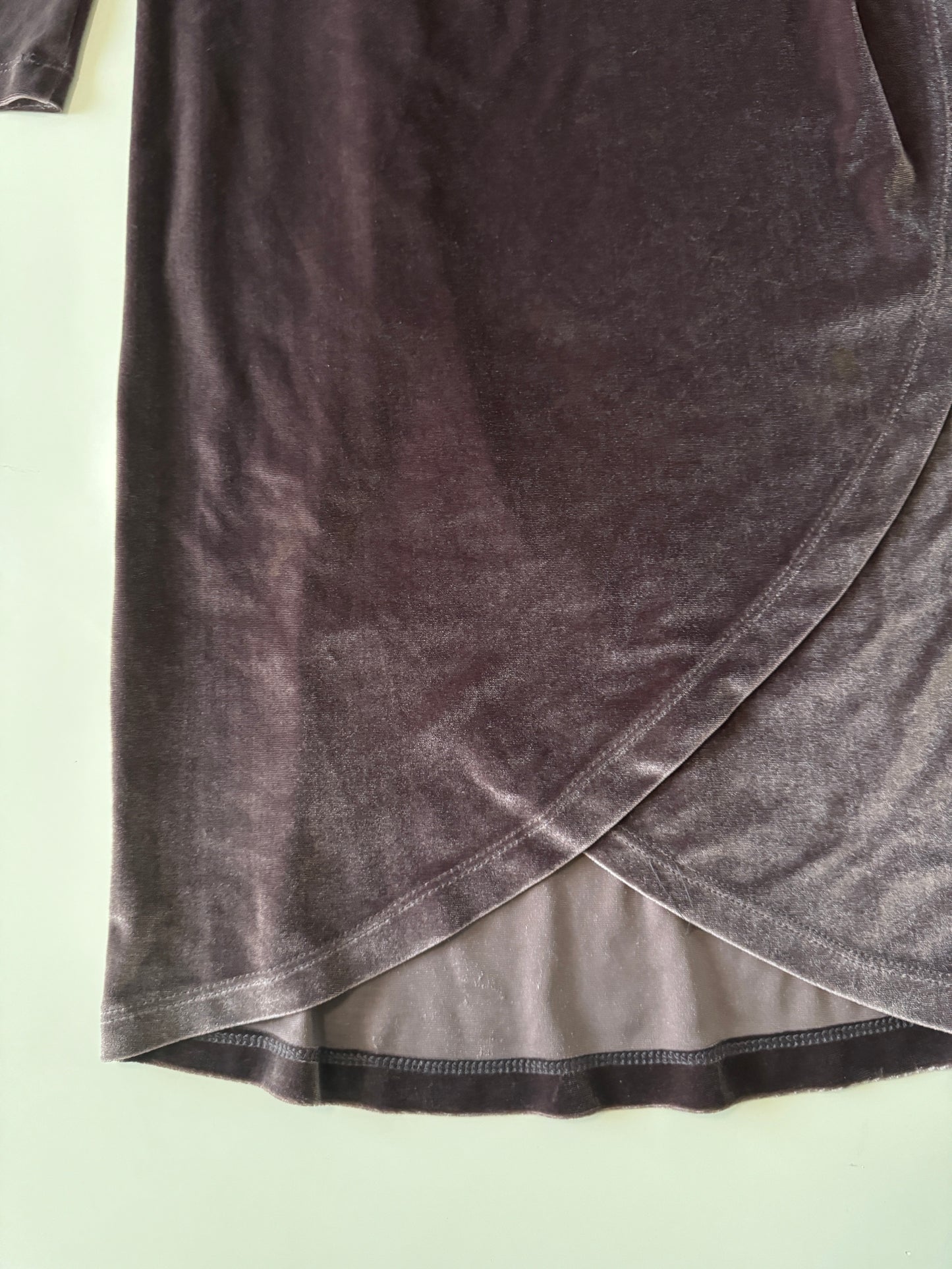 Vestido de terciopelo lila, Talla S, Mujer