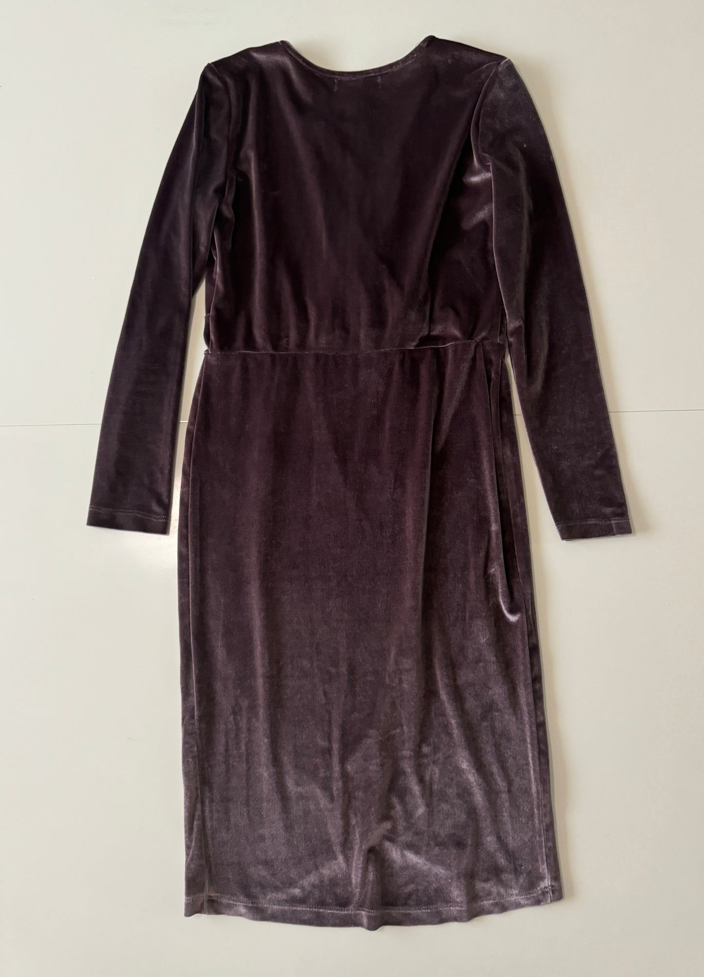 Vestido de terciopelo lila, Talla S, Mujer