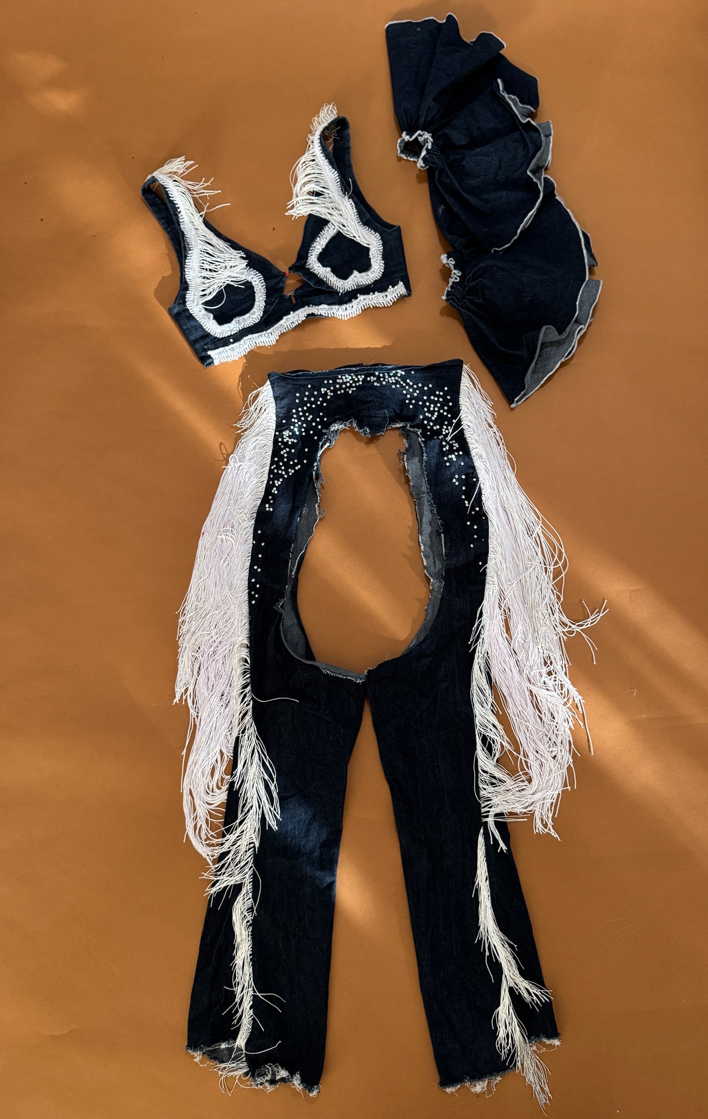 Conjunto de mezclilla vaquero, Talla S, Unisex