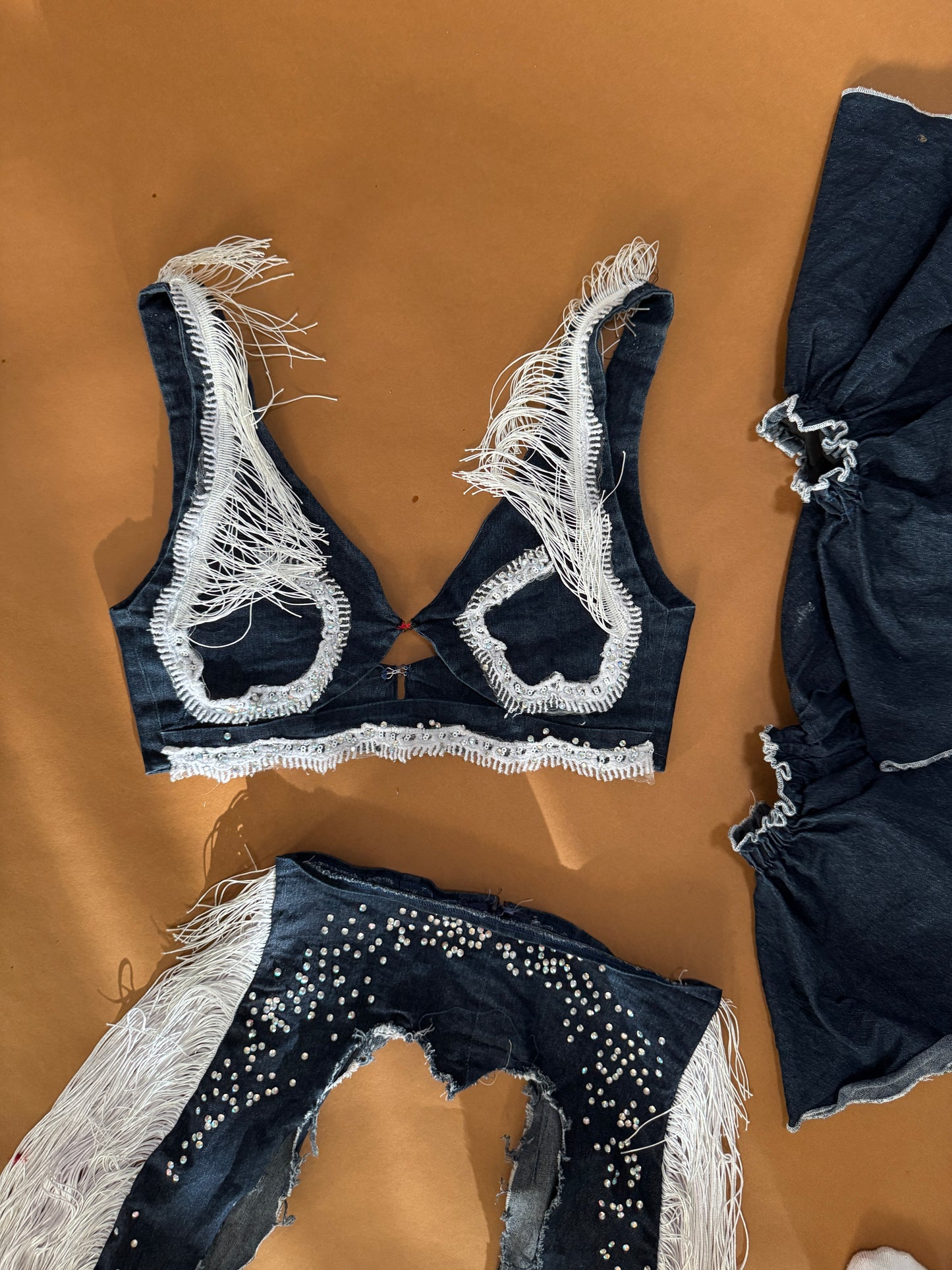 Conjunto de mezclilla vaquero, Talla S, Unisex
