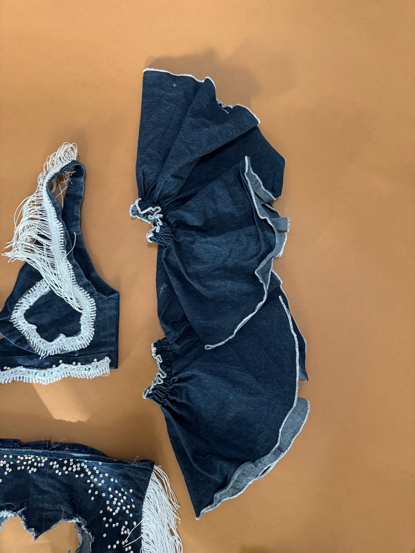 Conjunto de mezclilla vaquero, Talla S, Unisex