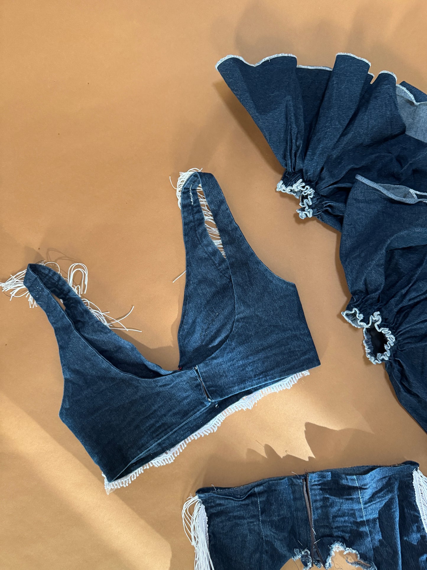 Conjunto de mezclilla vaquero, Talla S, Unisex