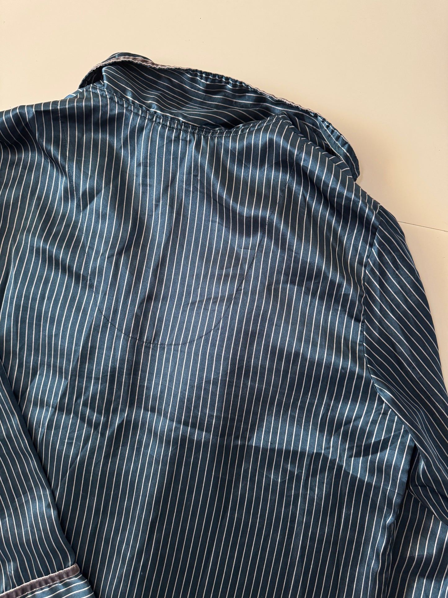 Camisa de pijama de rayas, Talla L(12,14) Teen, S Hombre