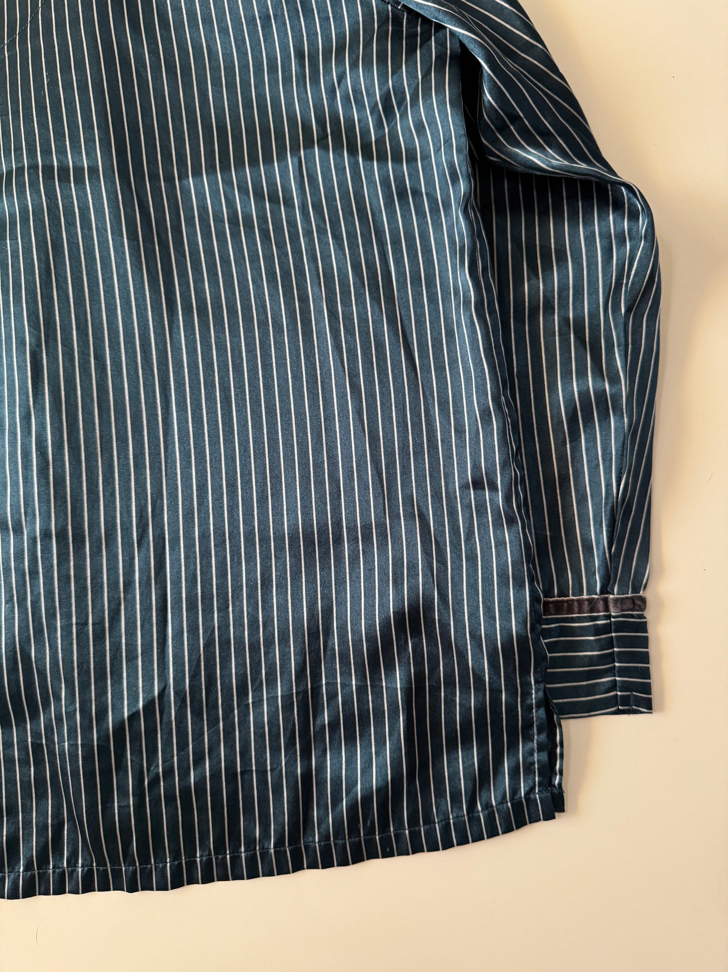 Camisa de pijama de rayas, Talla L(12,14) Teen, S Hombre