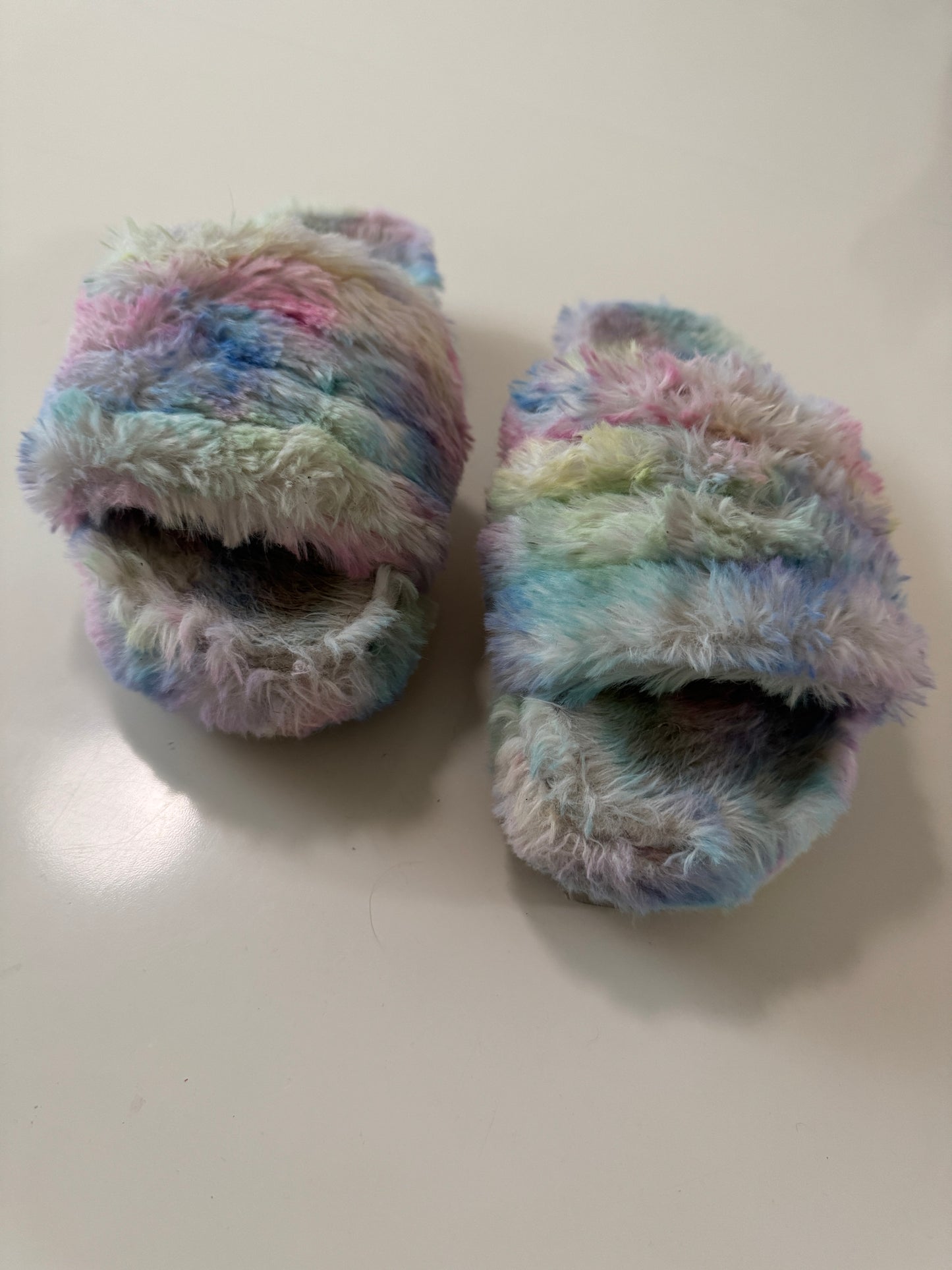 Sandalias de peluche colores, Talla 26Mx, Mujer
