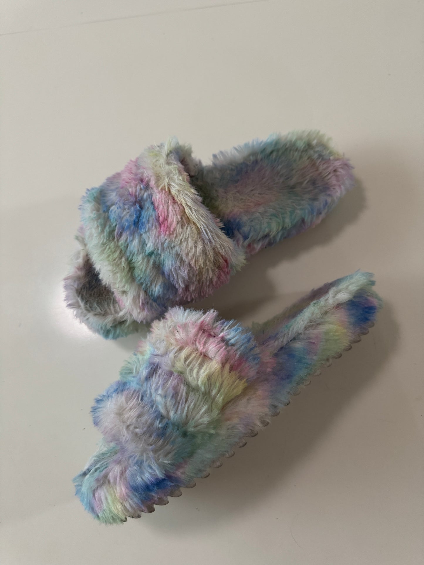 Sandalias de peluche colores, Talla 26Mx, Mujer
