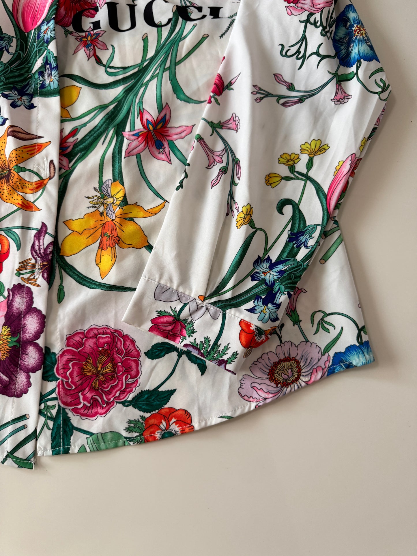 Camisa estampada, Talla S oversized, Mujer