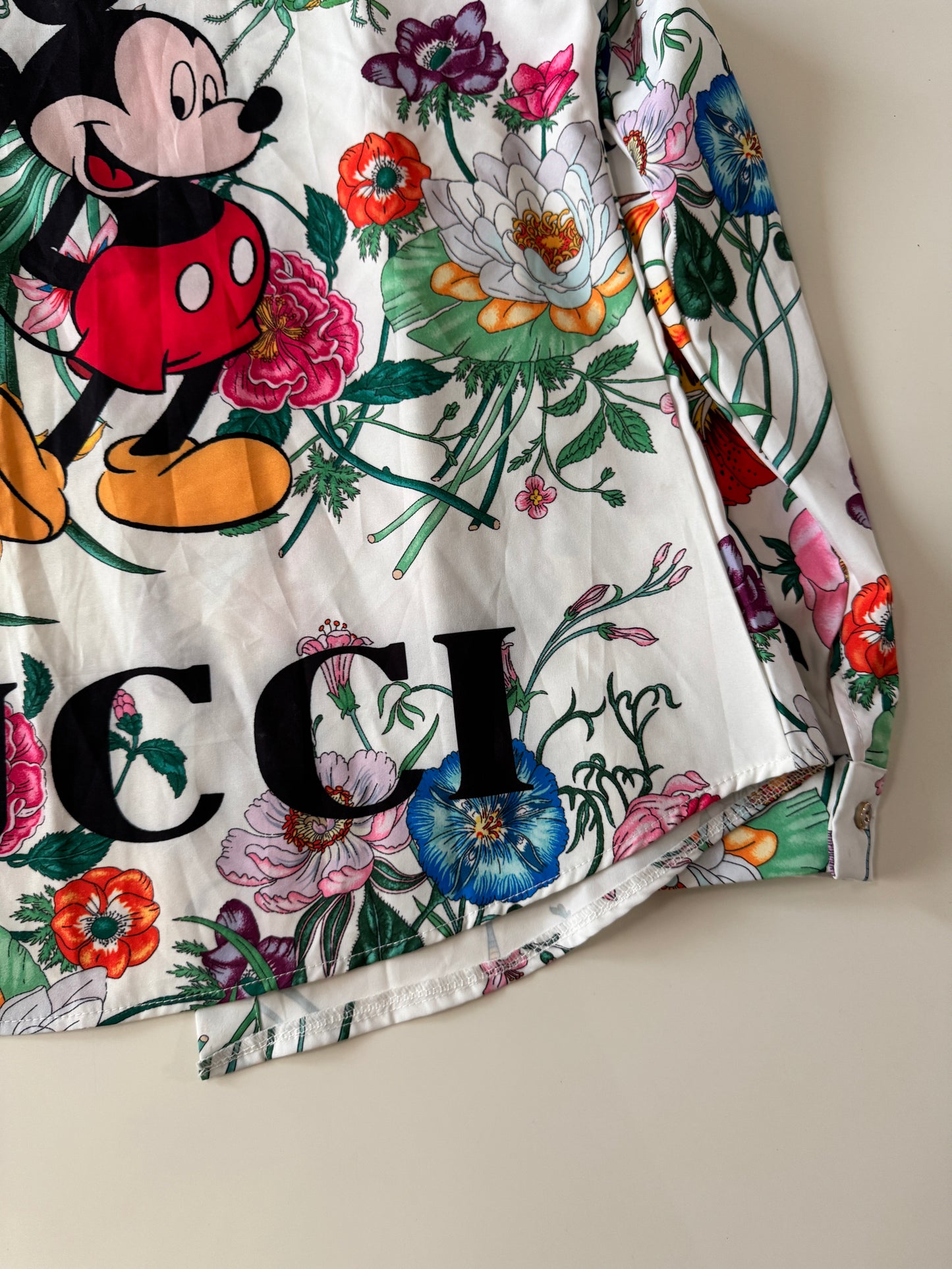 Camisa estampada, Talla S oversized, Mujer