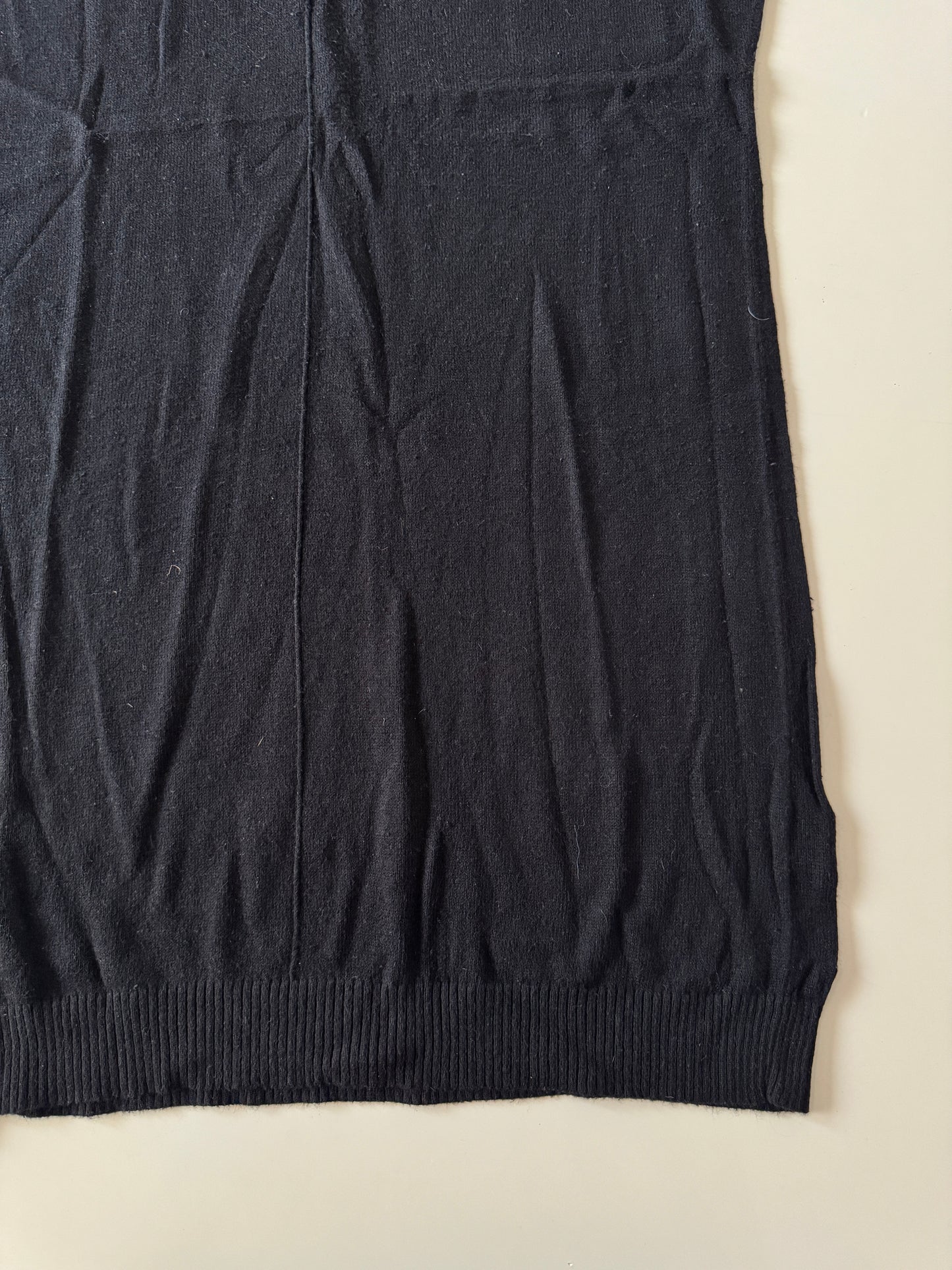 Vestido negro tejido, Talla M, Mujer