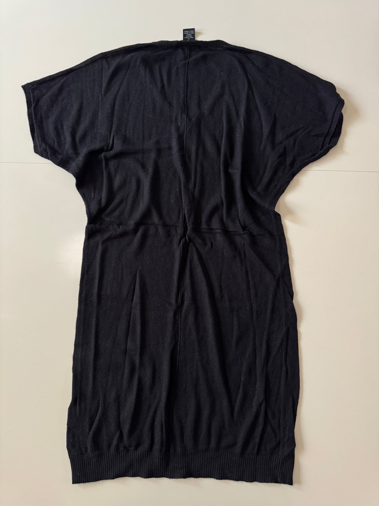 Vestido negro tejido, Talla M, Mujer