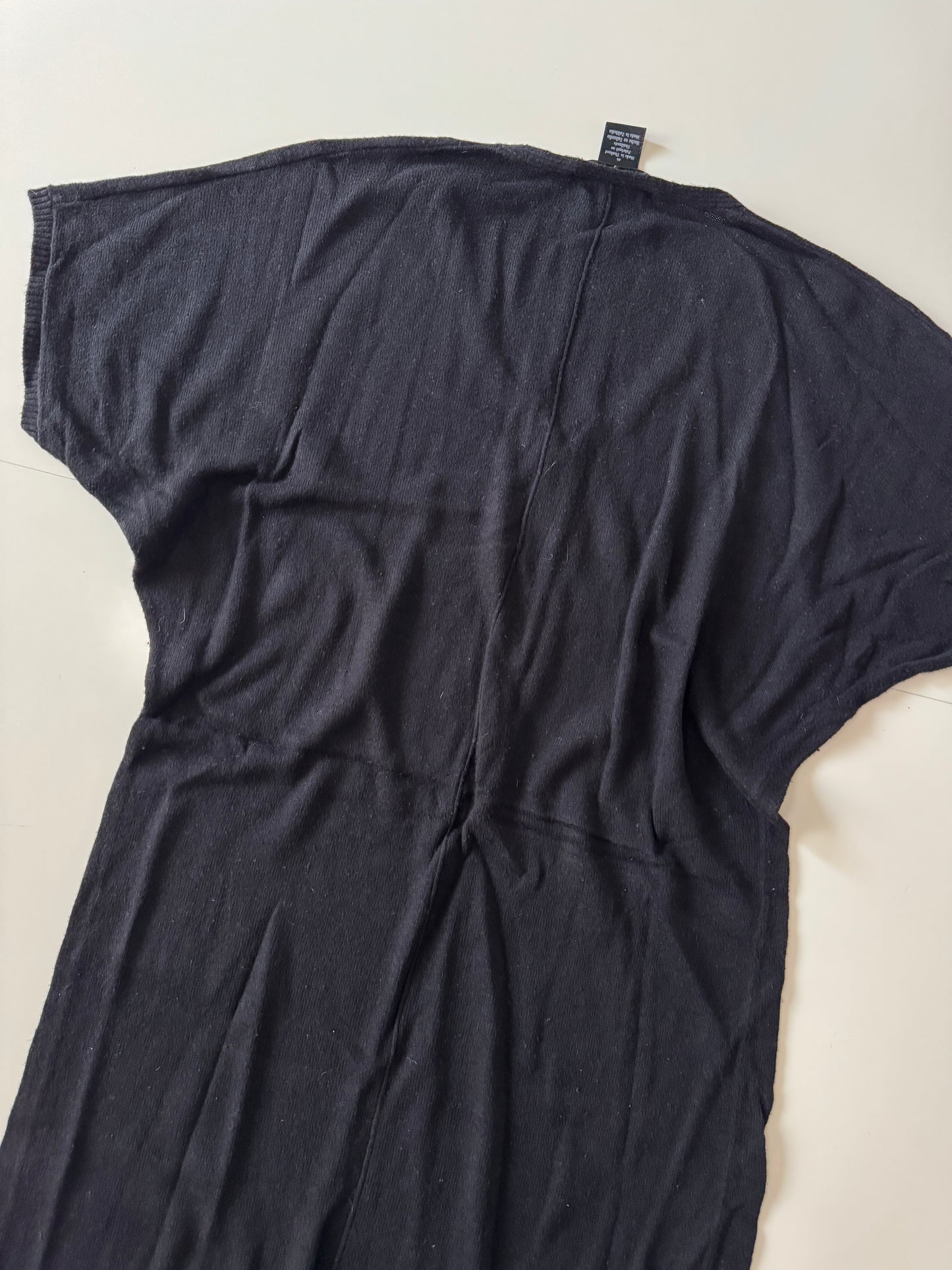 Vestido negro tejido, Talla M, Mujer