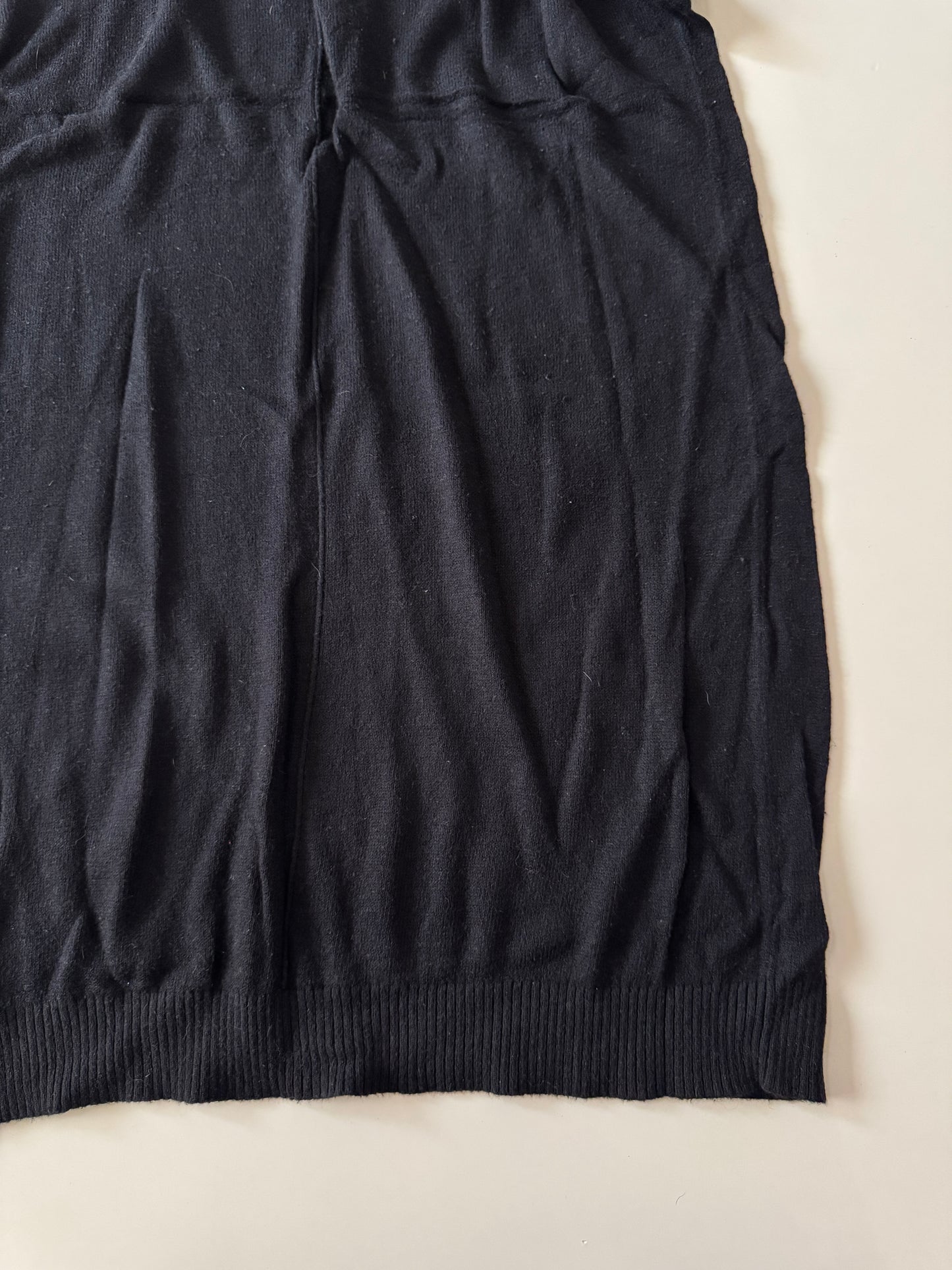 Vestido negro tejido, Talla M, Mujer
