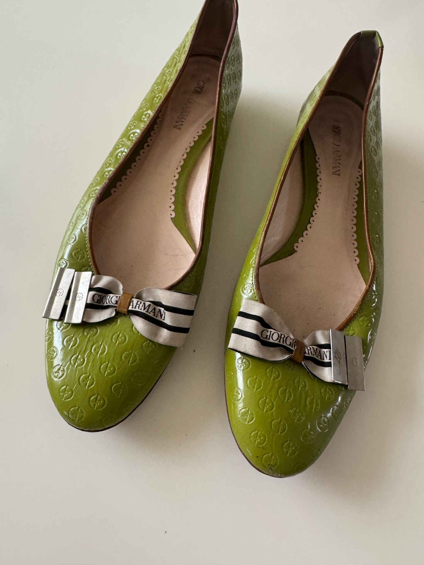 Ballerinas verdes, Talla 38.5Eu, 25Mx, 8Usa, Mujer