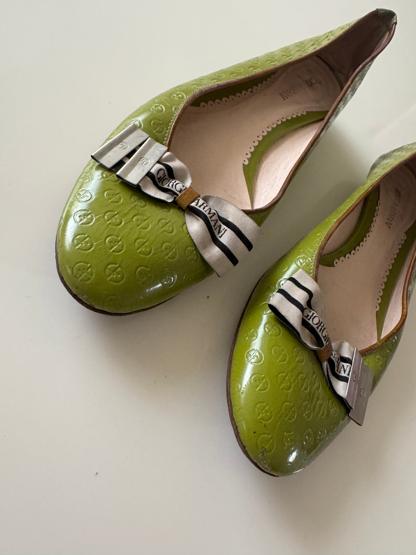 Ballerinas verdes, Talla 38.5Eu, 25Mx, 8Usa, Mujer