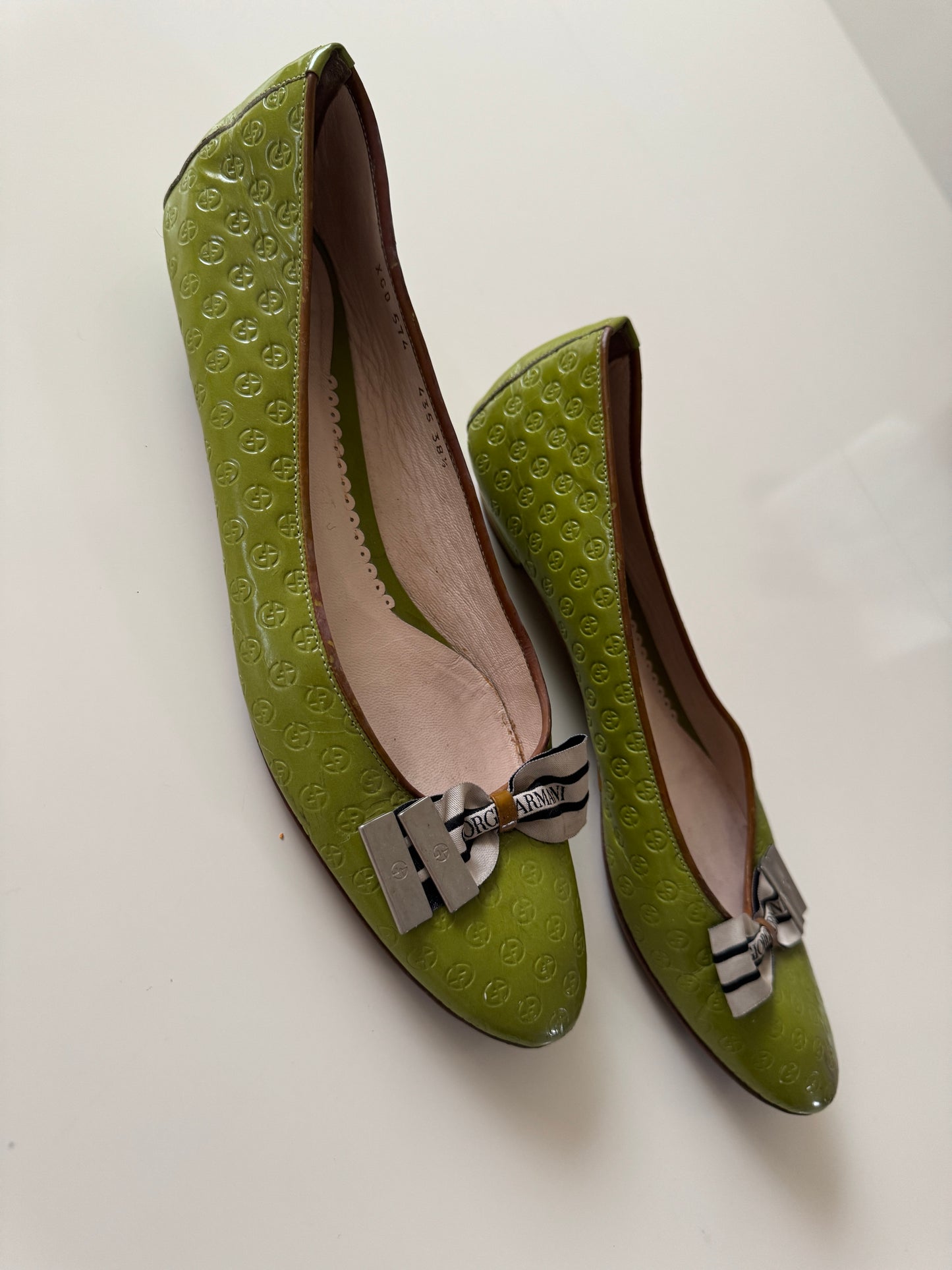 Ballerinas verdes, Talla 38.5Eu, 25Mx, 8Usa, Mujer