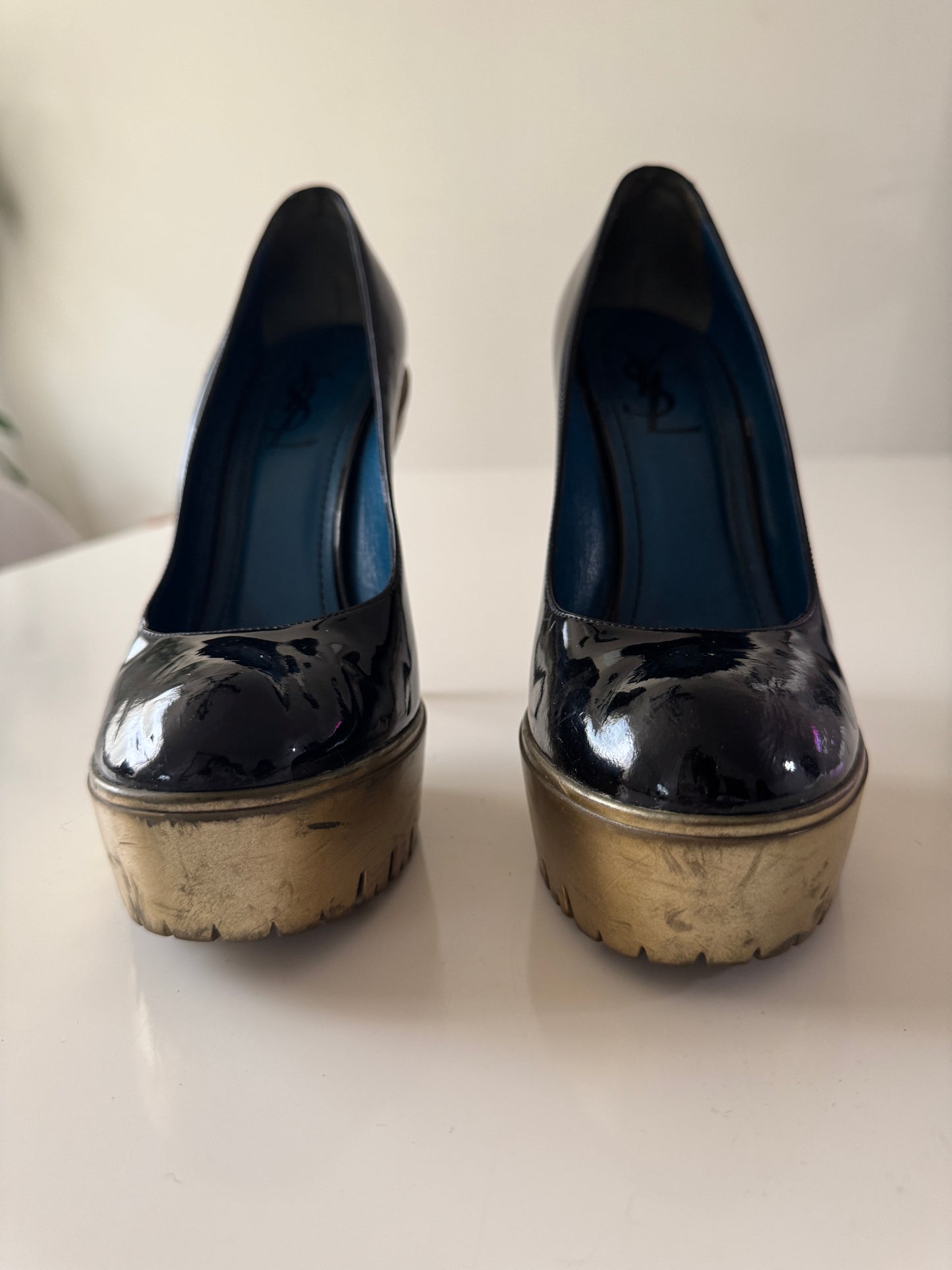 Zapatos negros de charol, Talla 24.5Mx, 38 Eu, Mujer