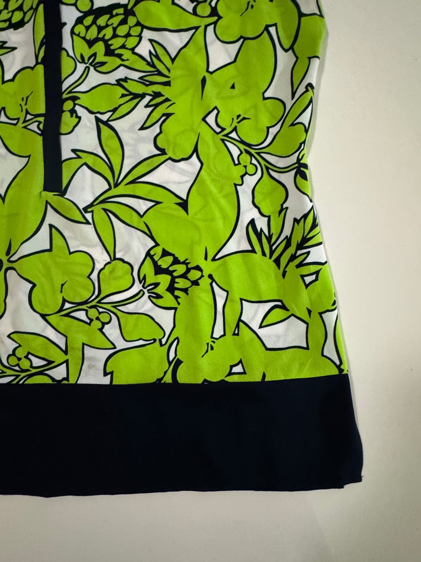 Blusa estampada verde con cierre al frente, Talla M usa, L Mx, Mujer