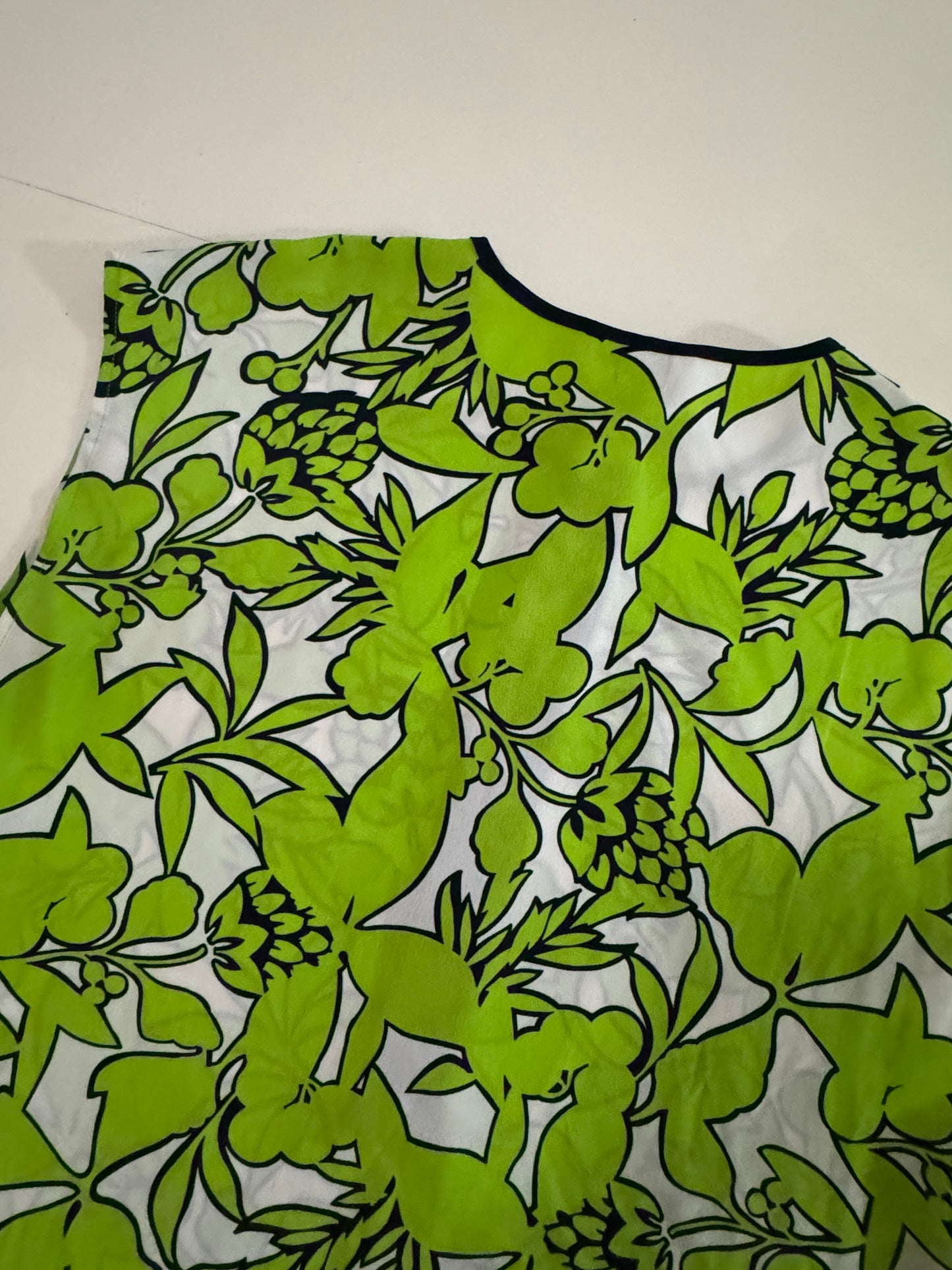 Blusa estampada verde con cierre al frente, Talla M usa, L Mx, Mujer