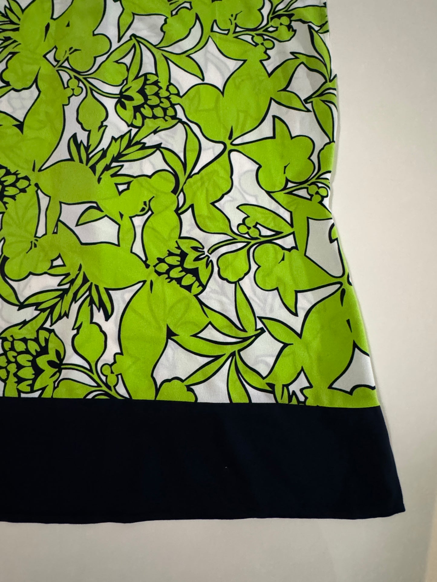 Blusa estampada verde con cierre al frente, Talla M usa, L Mx, Mujer