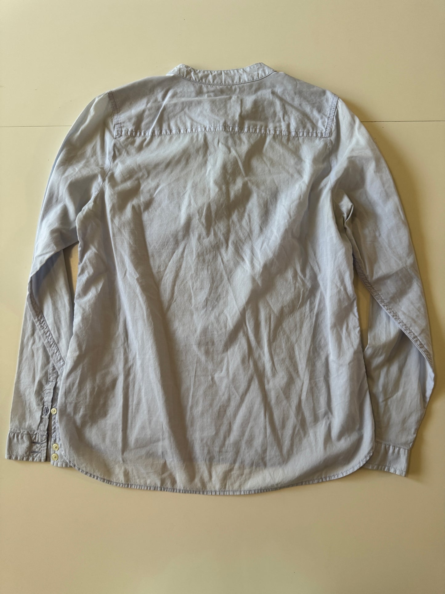 Camisa celeste, manga larga, Talla XS, Mujer, Gap