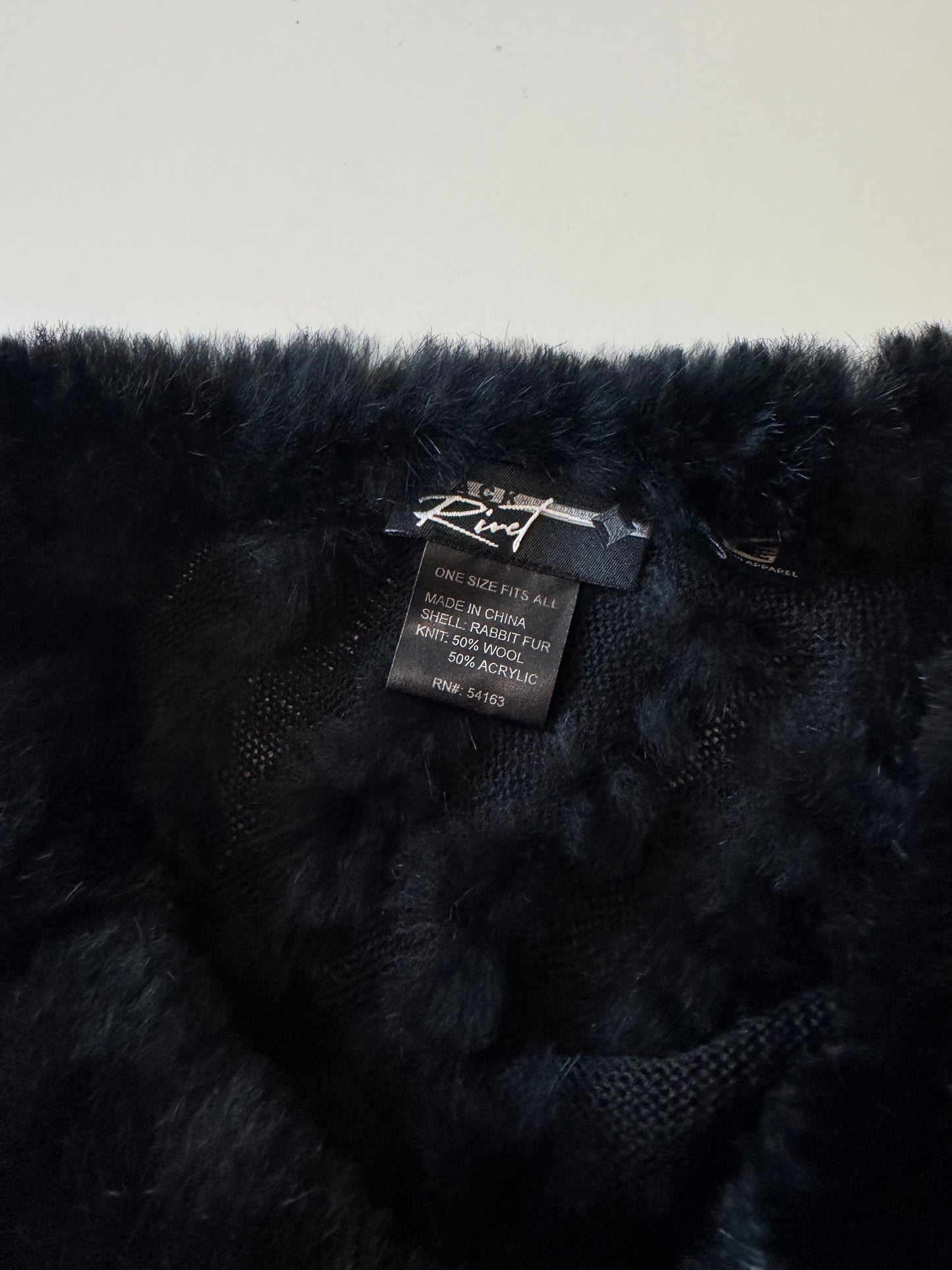 Poncho de piel de conejo, Unitalla, Mujer, Rivet