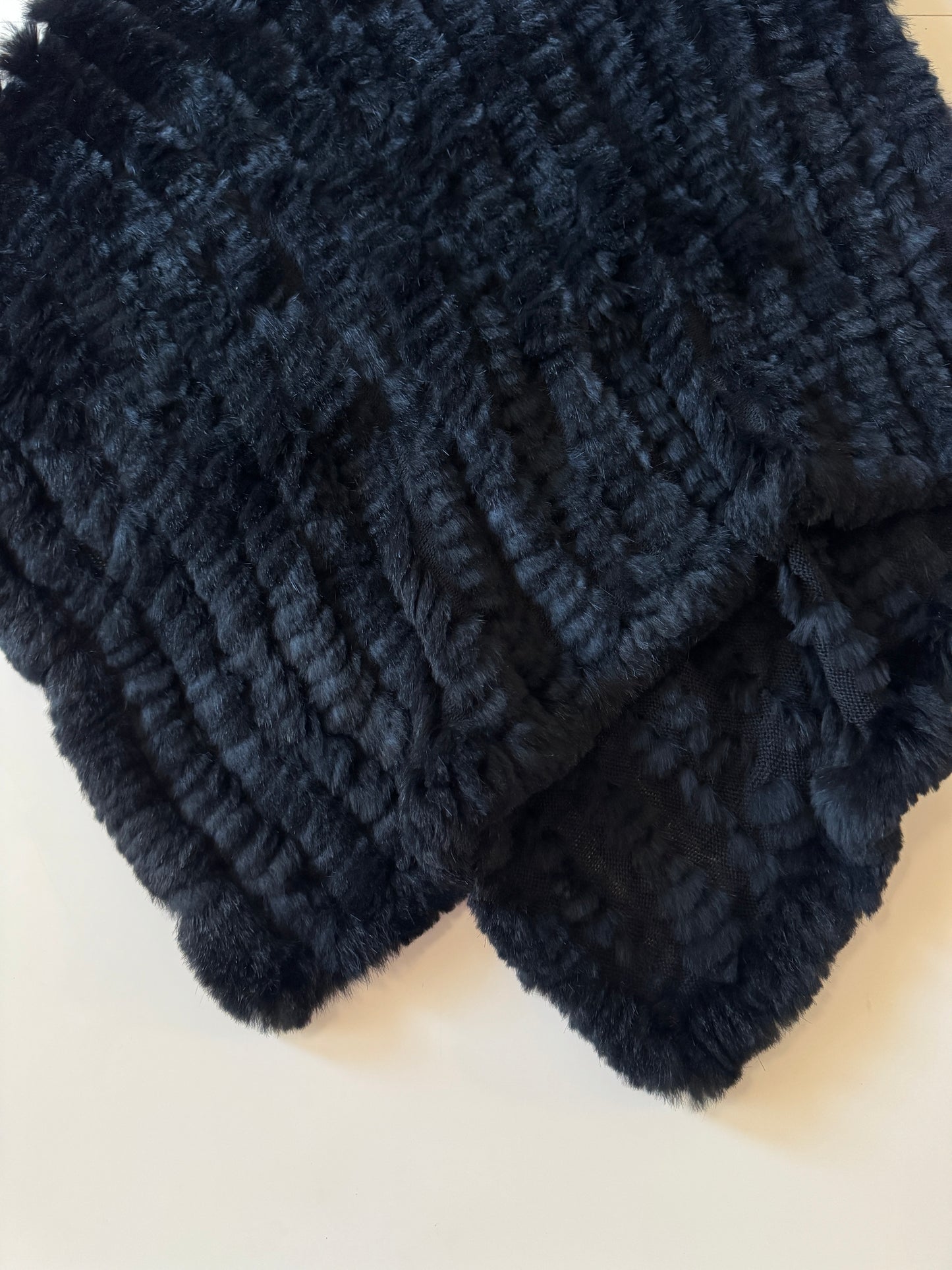 Poncho de piel de conejo, Unitalla, Mujer, Rivet