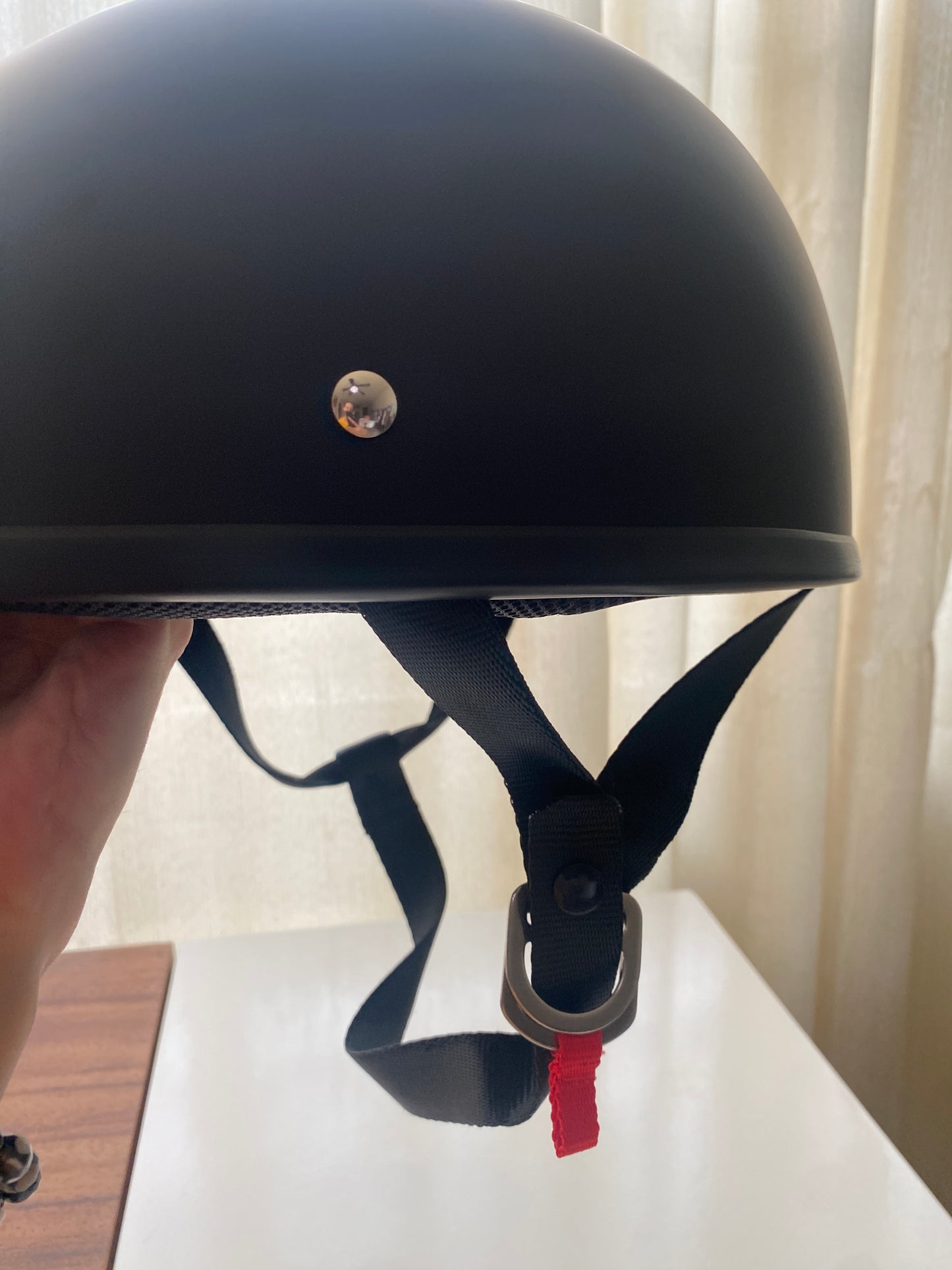 Casco negro motociclista, Talla M, Hombre