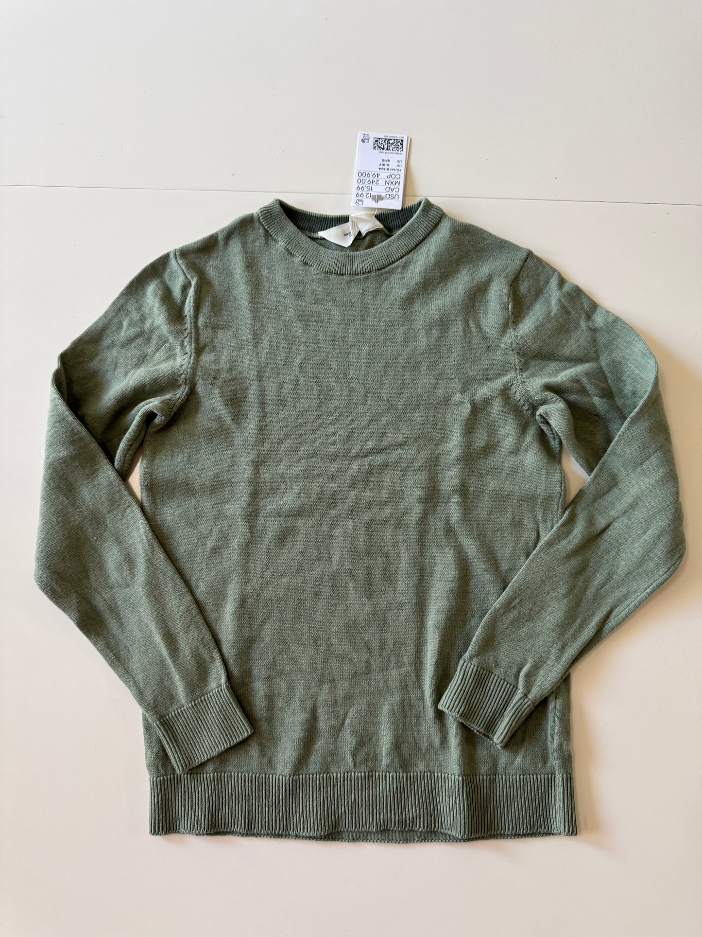 Cardigan verde basico, Talla 8-10años, Niño, H&M