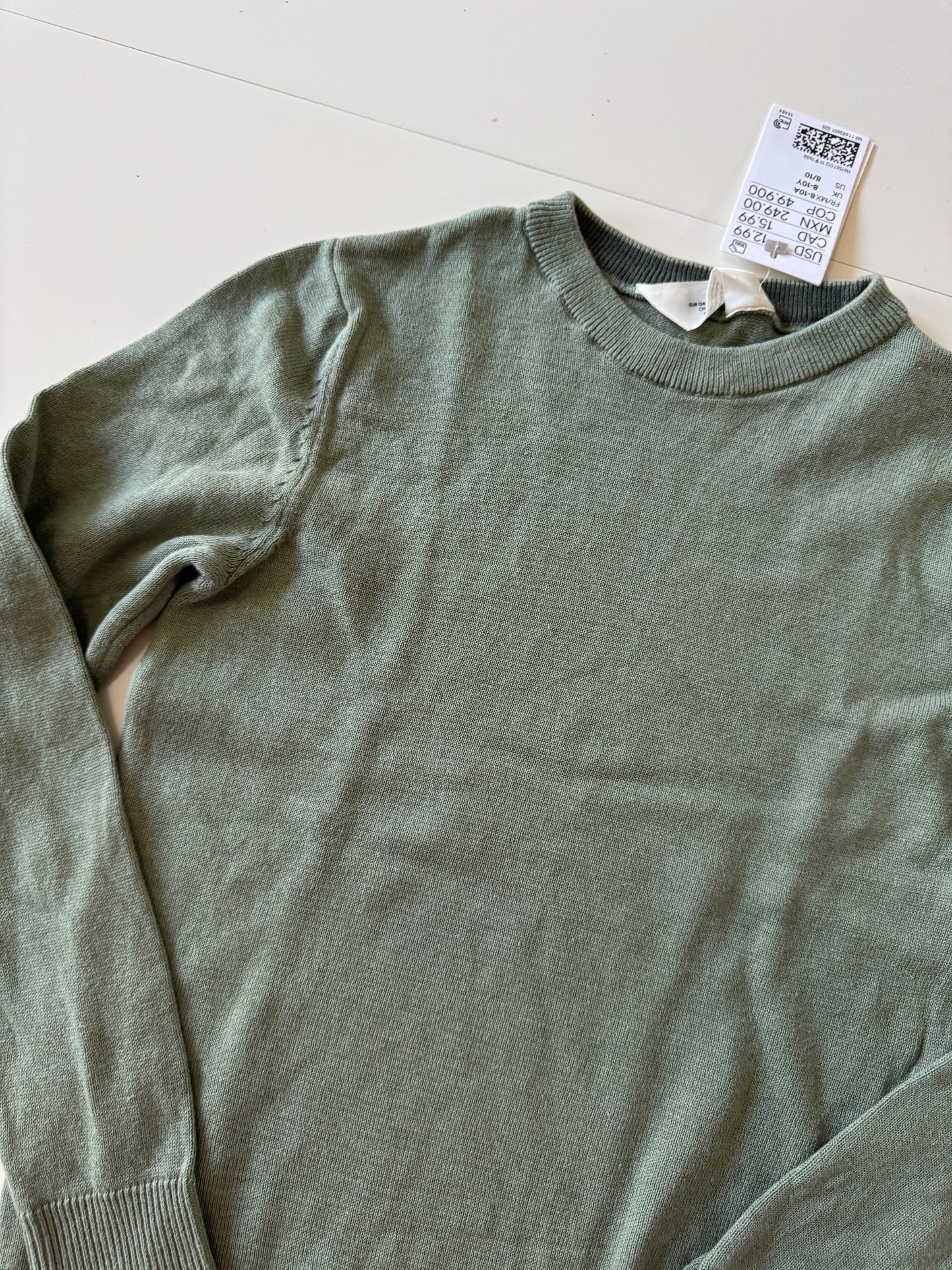 Cardigan verde basico, Talla 8-10años, Niño, H&M