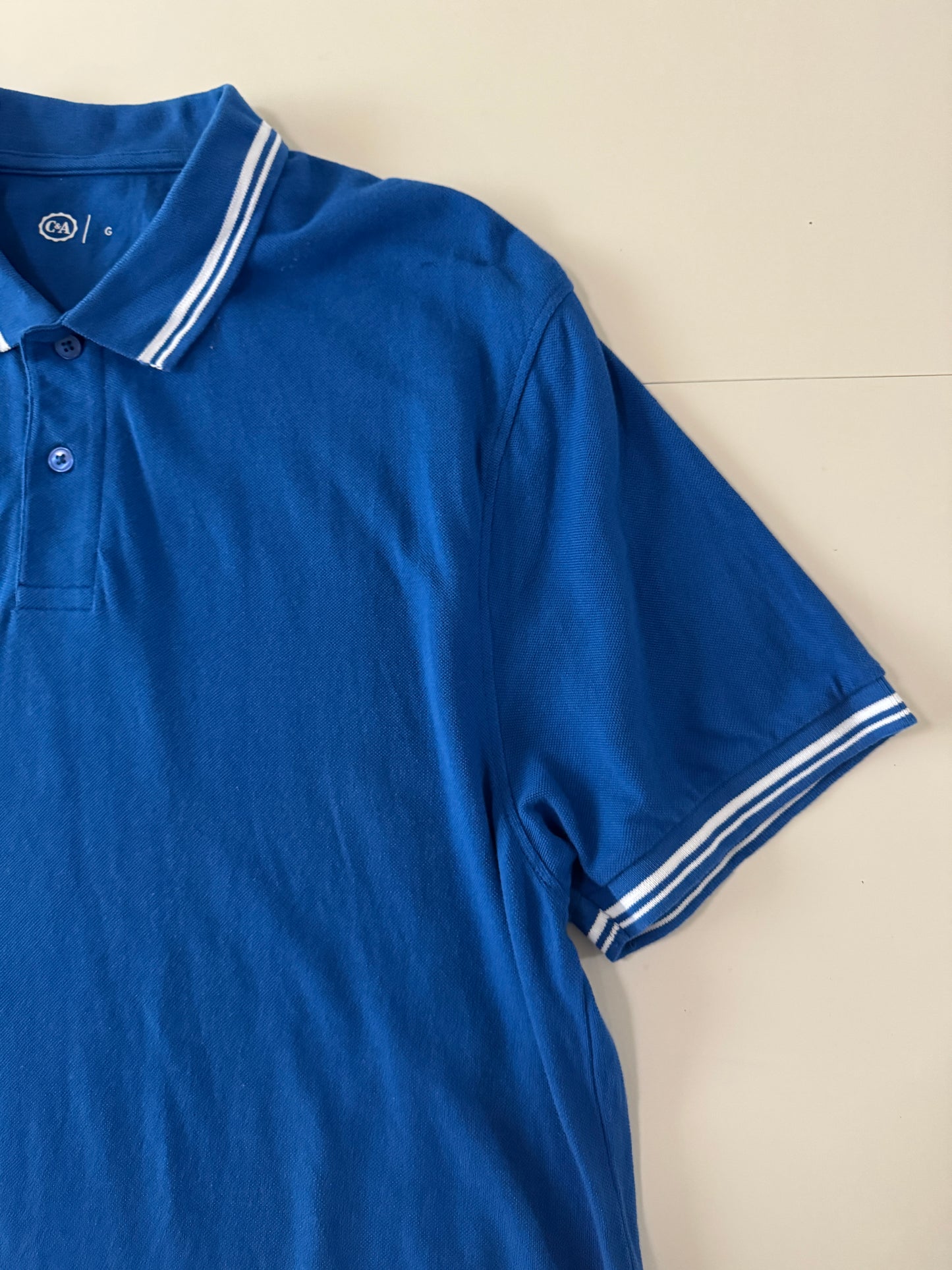 Polo azul, Talla L, Hombre, C&A