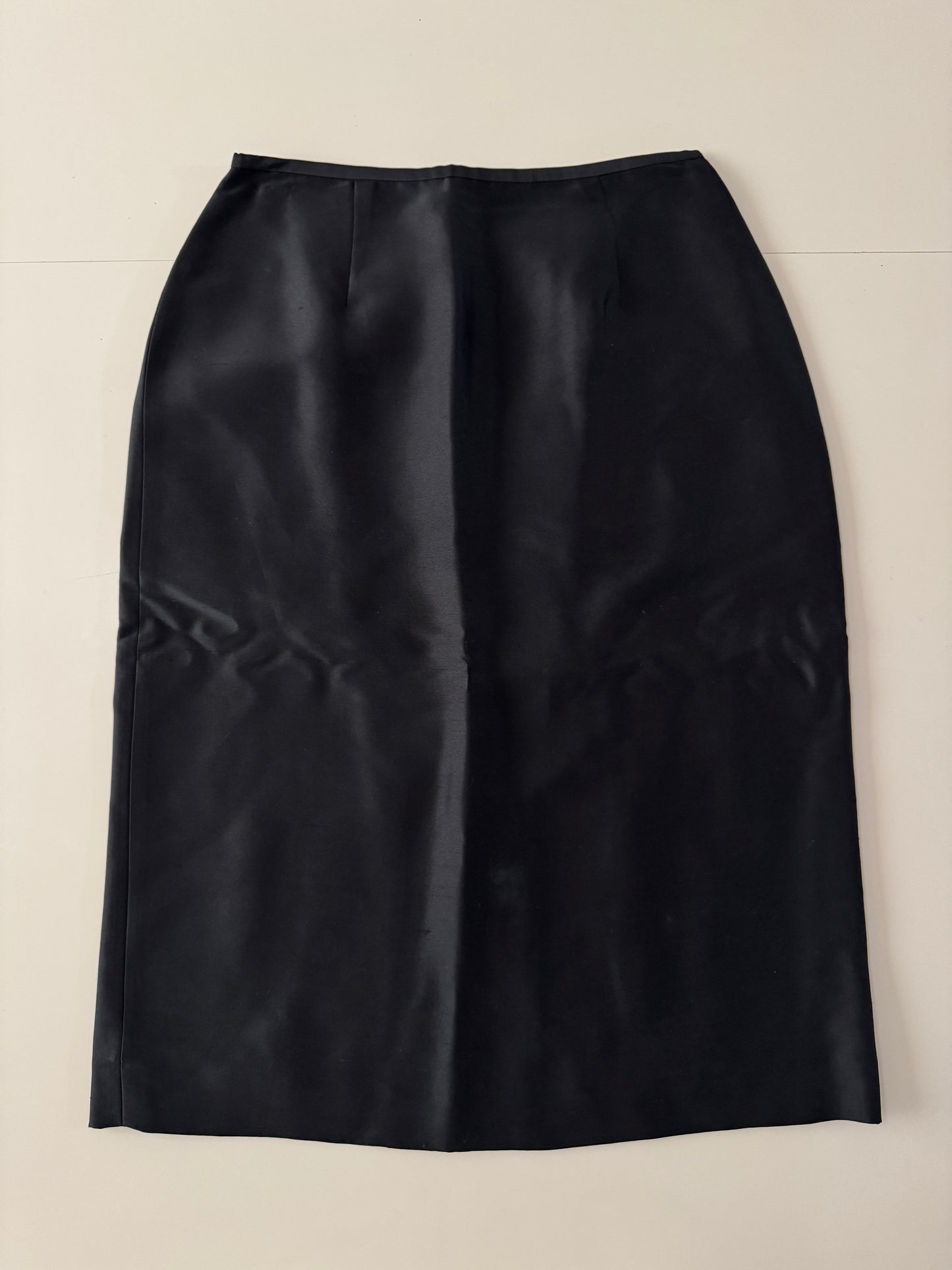 Falda negra de seda, Talla 36, S-M, Mujer, Votre Nom
