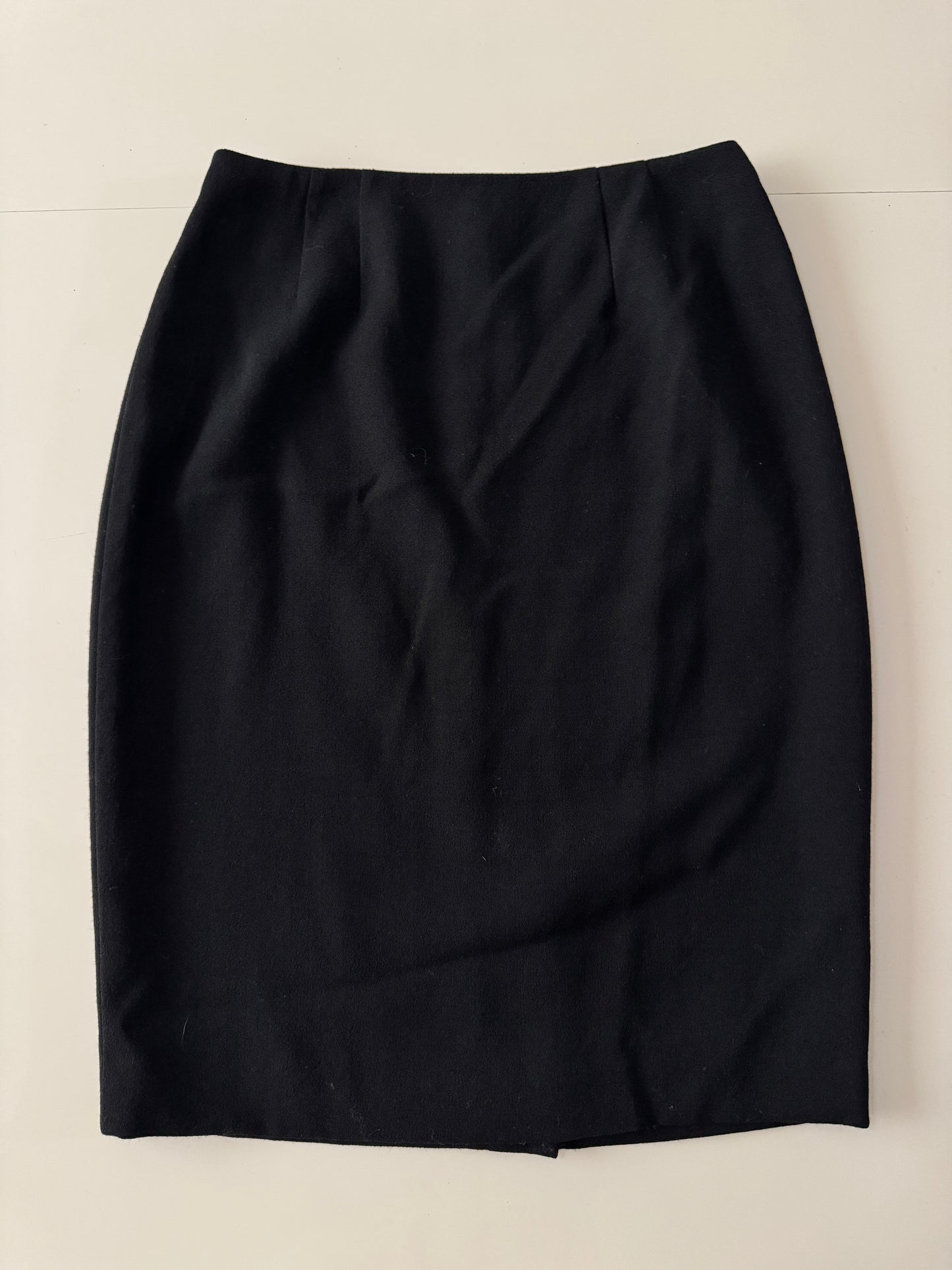 Falda de vestir a la cintura negra, Talla 6,S-M, Mujer, Ellen Tracy