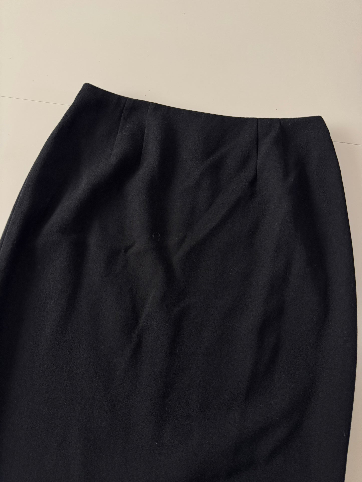 Falda de vestir a la cintura negra, Talla 6,S-M, Mujer, Ellen Tracy