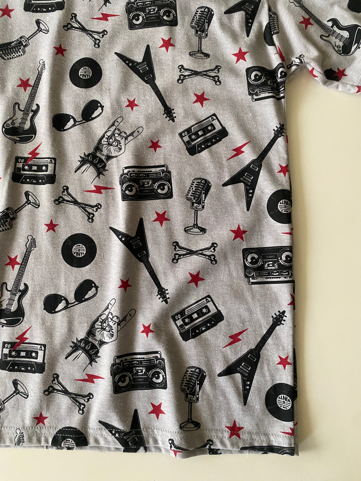 Playera gris estampada, Talla L, Hombre